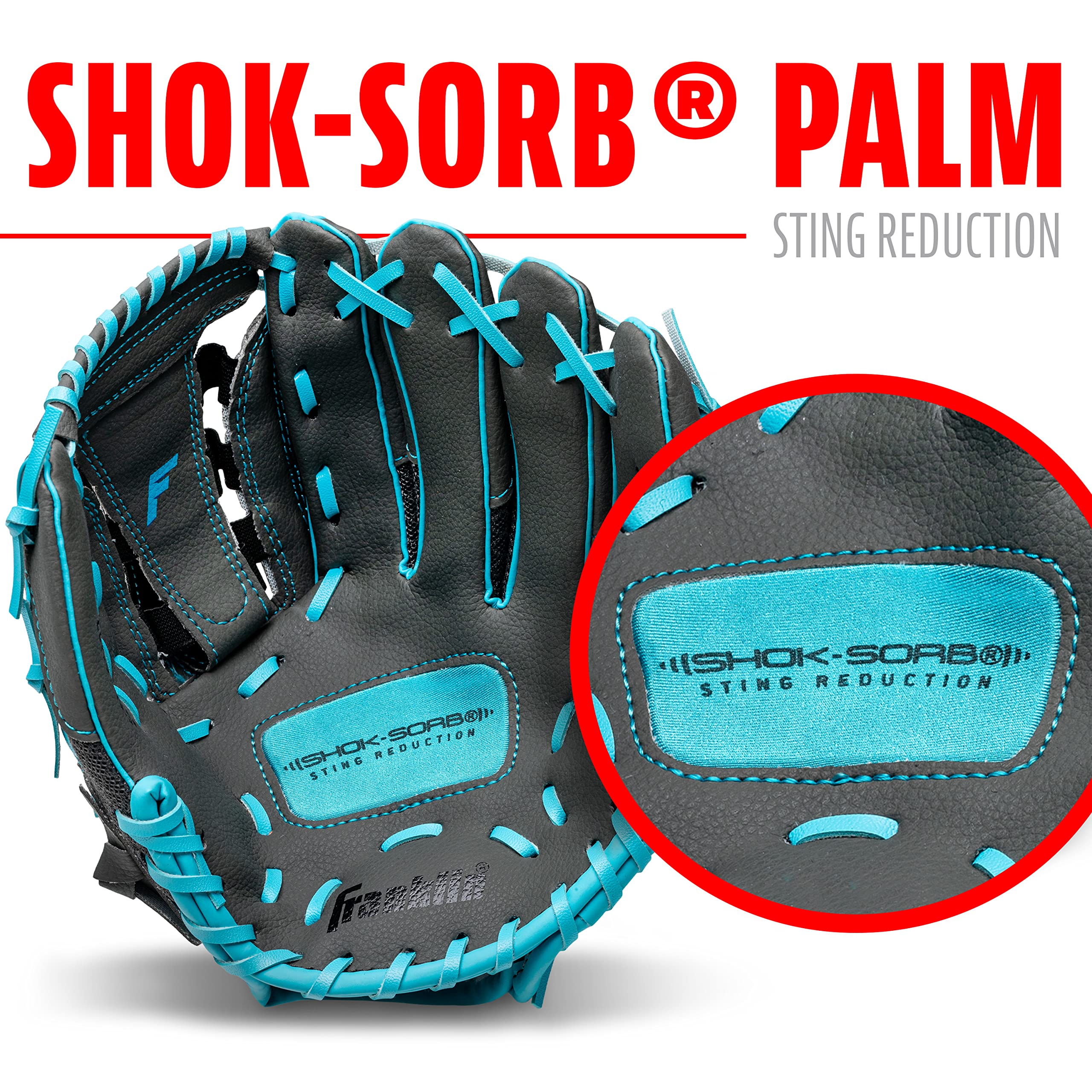 Foto 7 pulgar | Guante de Béisbol Franklin Sports Shok Sorb Graphite Blue 10.5 - Venta Internacional