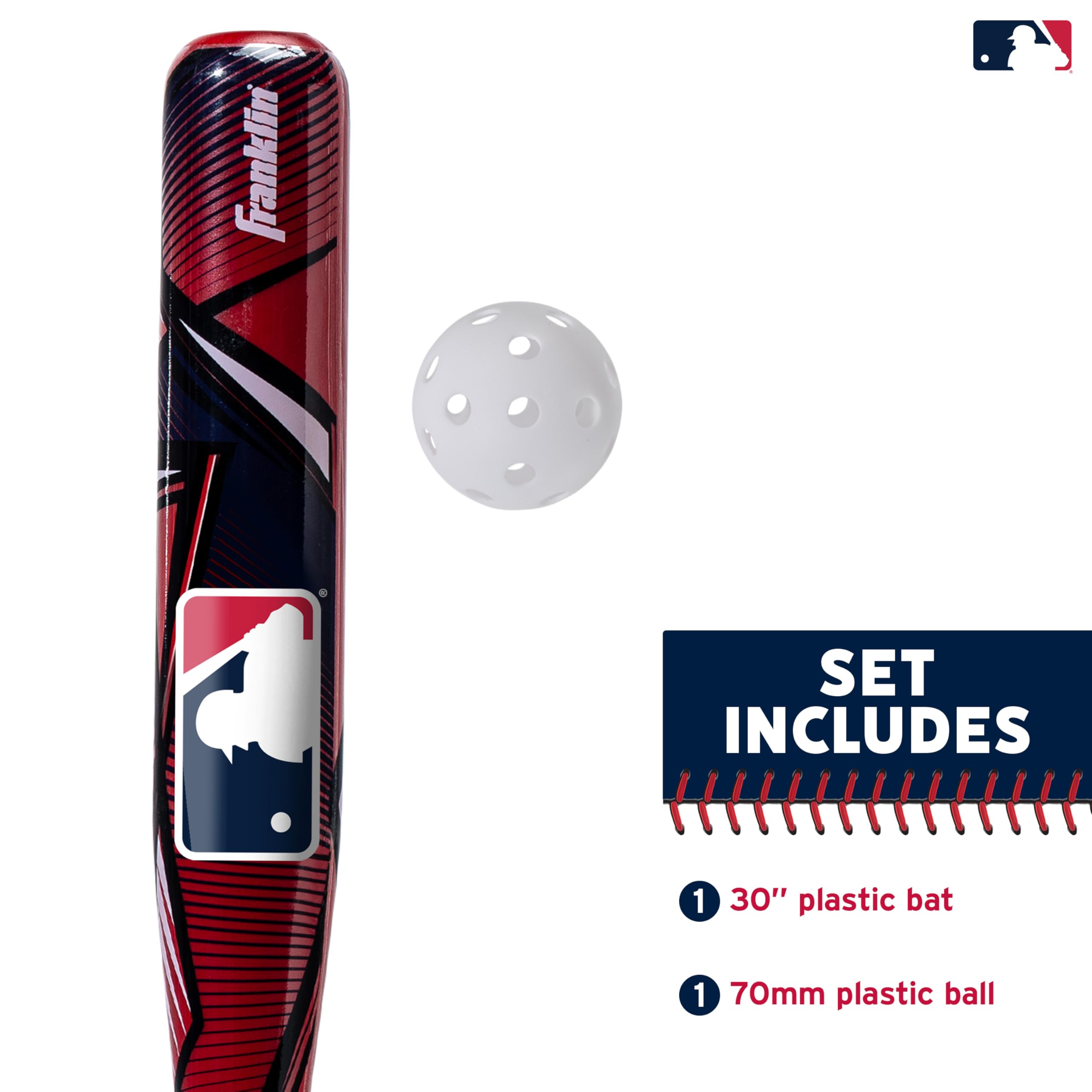 Foto 3 pulgar | Set De Béisbol Franklin Sports Mlb Slammin' Kids 30 Cm Rojo - Venta Internacional.
