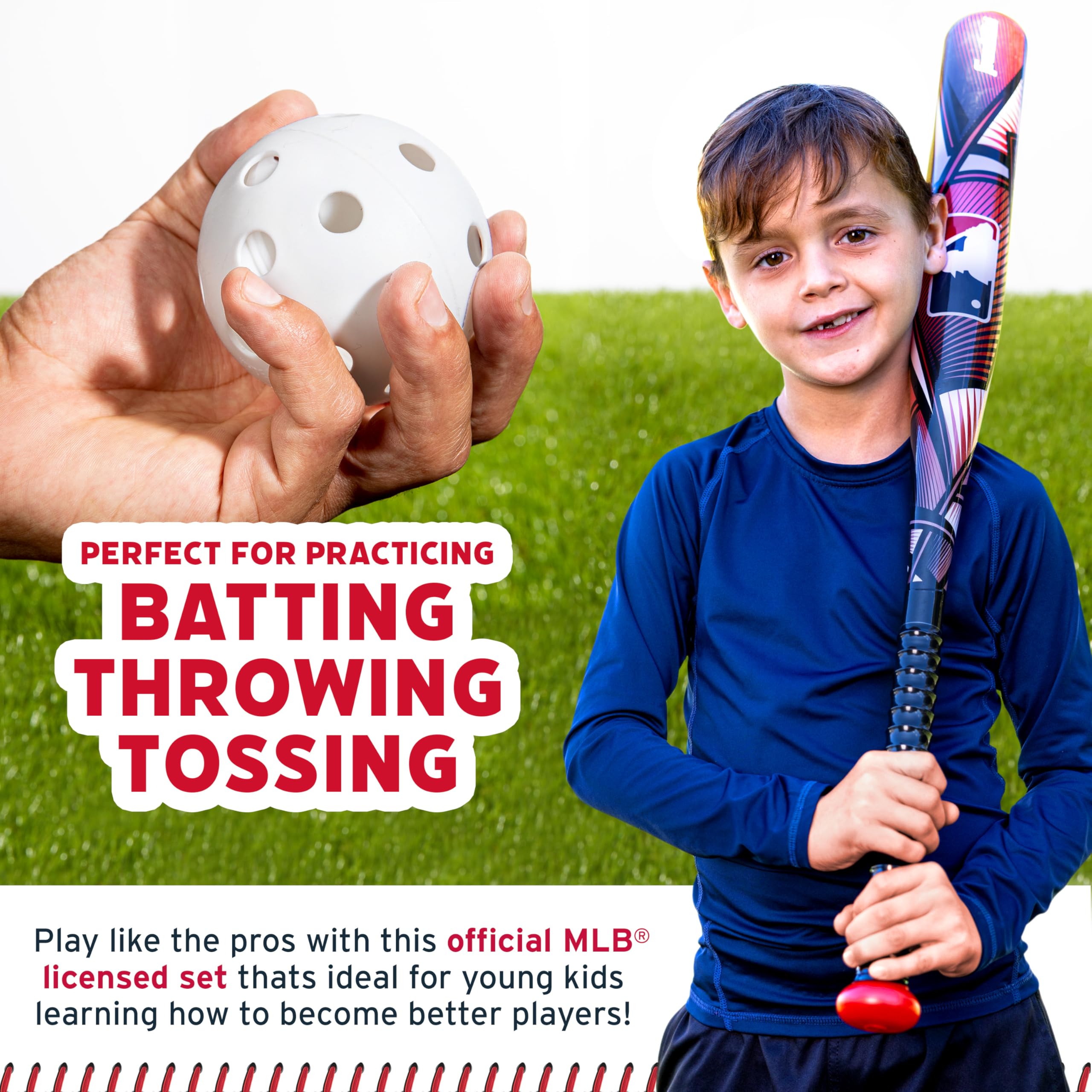 Foto 7 pulgar | Set De Béisbol Franklin Sports Mlb Slammin' Kids 30 Cm Rojo - Venta Internacional.