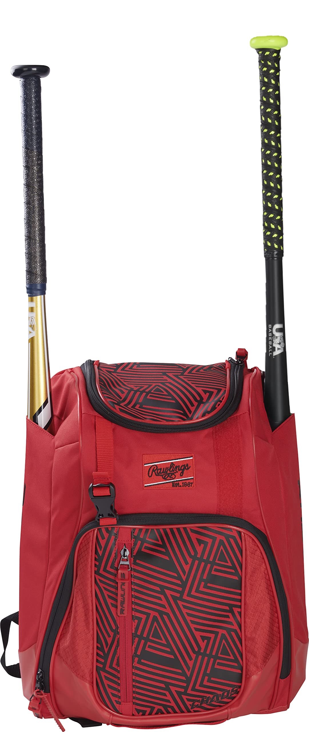 Foto 1 | Mochila Rawlings Chaos Series Youth Baseball Scarlet - Venta Internacional.
