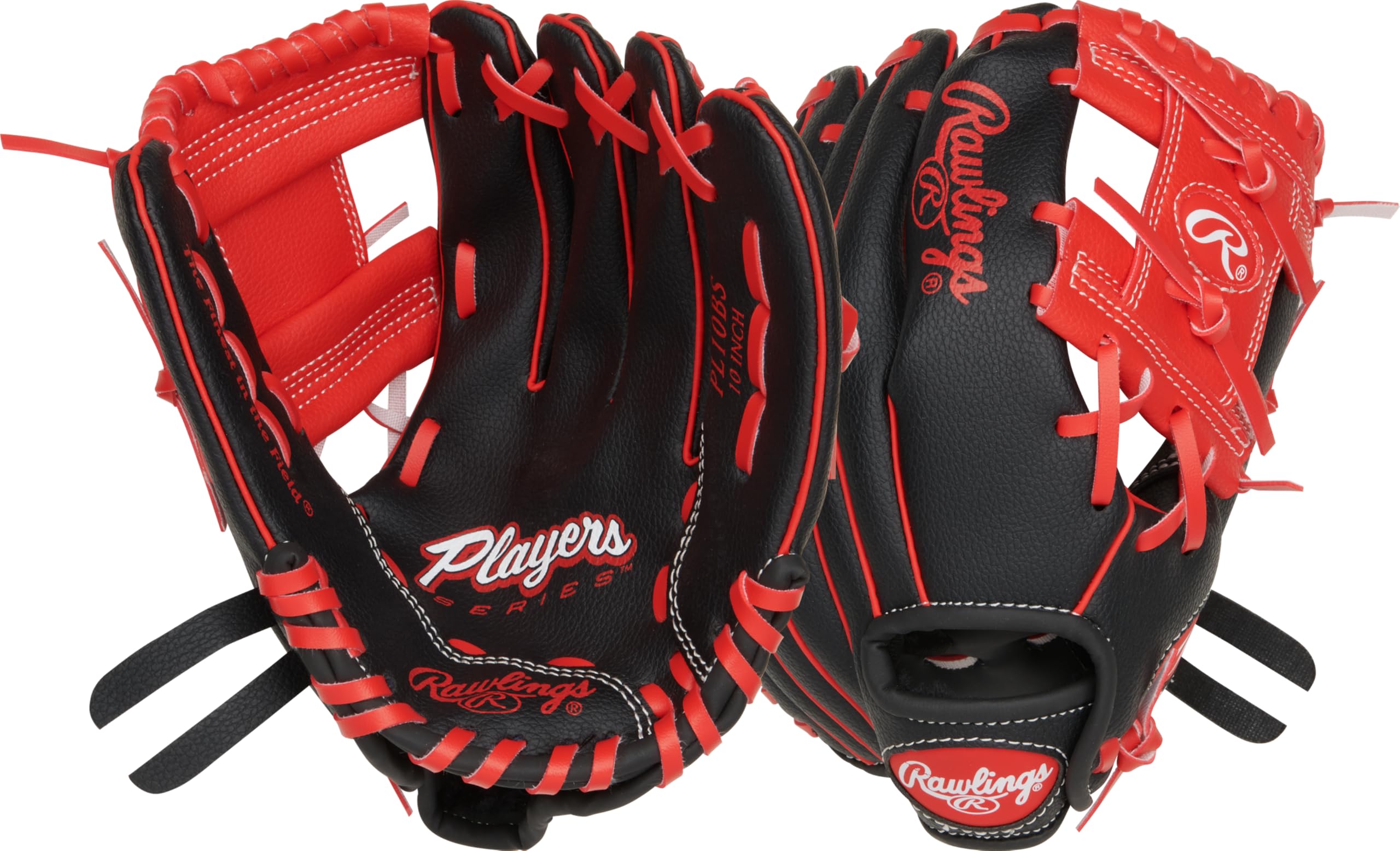 Foto 2 pulgar | Guante De Béisbol Rawlings Players Series Youth 25 Cm Negro/rojo - Venta Internacional.