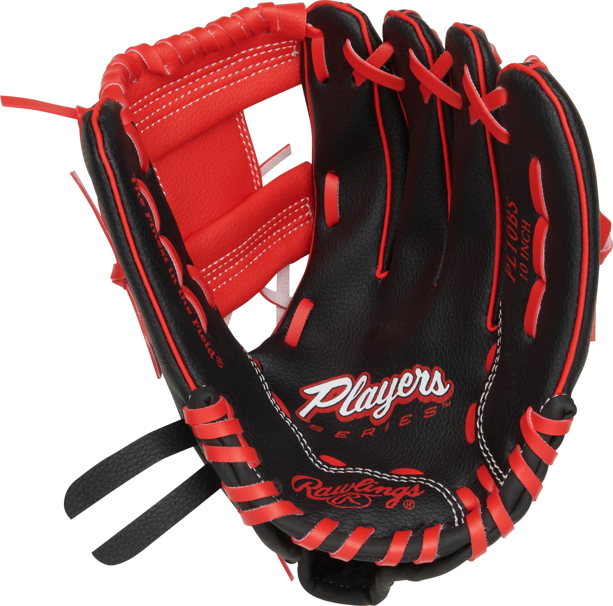 Foto 4 pulgar | Guante De Béisbol Rawlings Players Series Youth 25 Cm Negro/rojo - Venta Internacional.