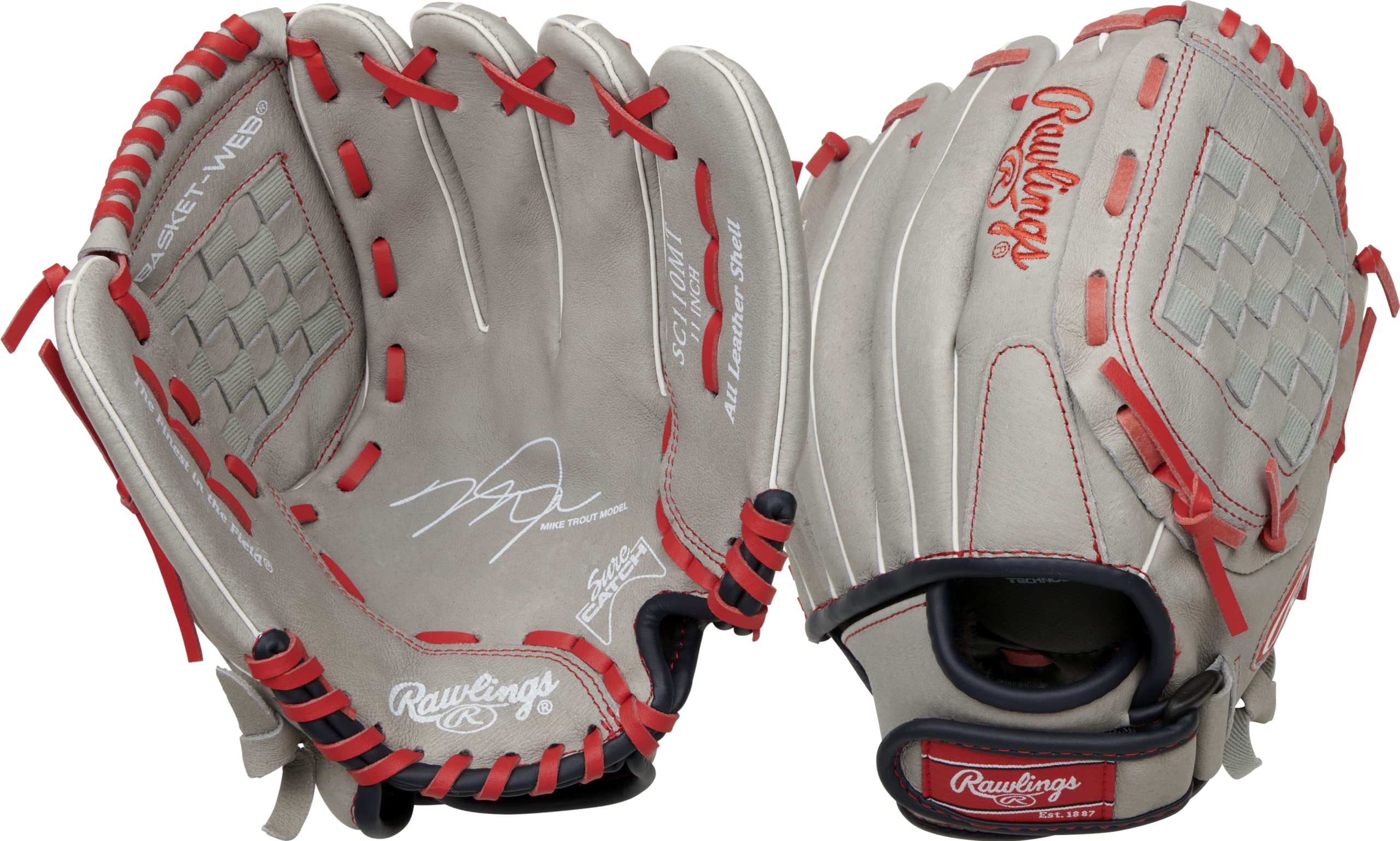 Foto 2 pulgar | Guante De Béisbol Rawlings Sure Catch T-ball & Youth De 11 Pulgadas - Venta Internacional.