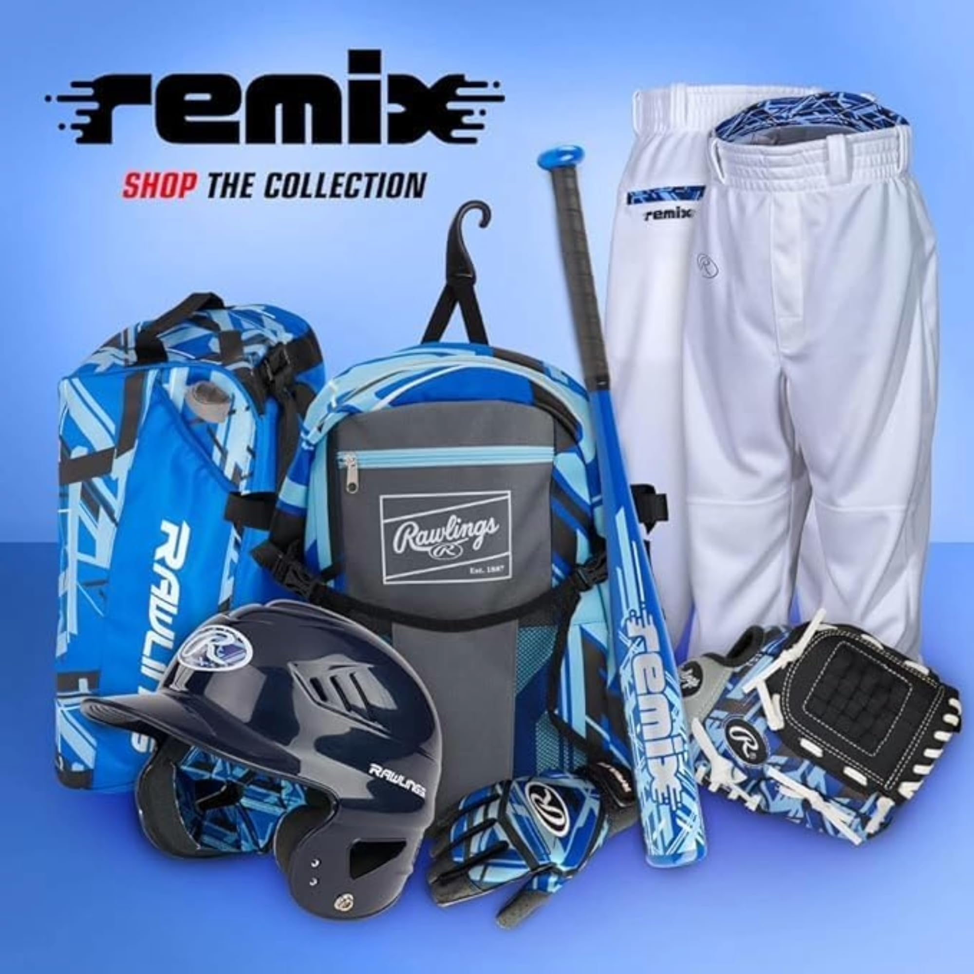 Foto 8 pulgar | Guante De Béisbol Rawlings Remix T-ball & Youth 9 Blue Lh - Venta Internacional.