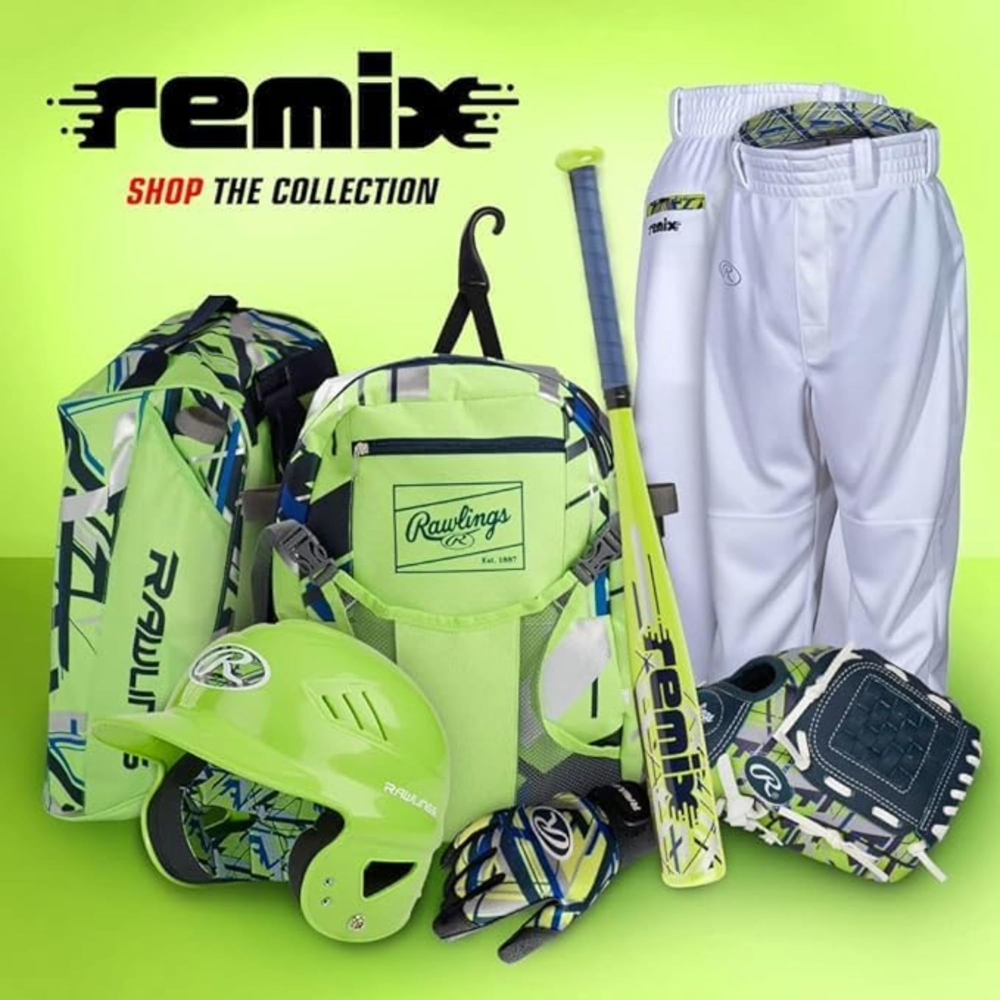 Foto 8 pulgar | Guante De Béisbol Rawlings Remix T-ball & Youth De 9 Pulgadas, Color Verde - Venta Internacional.