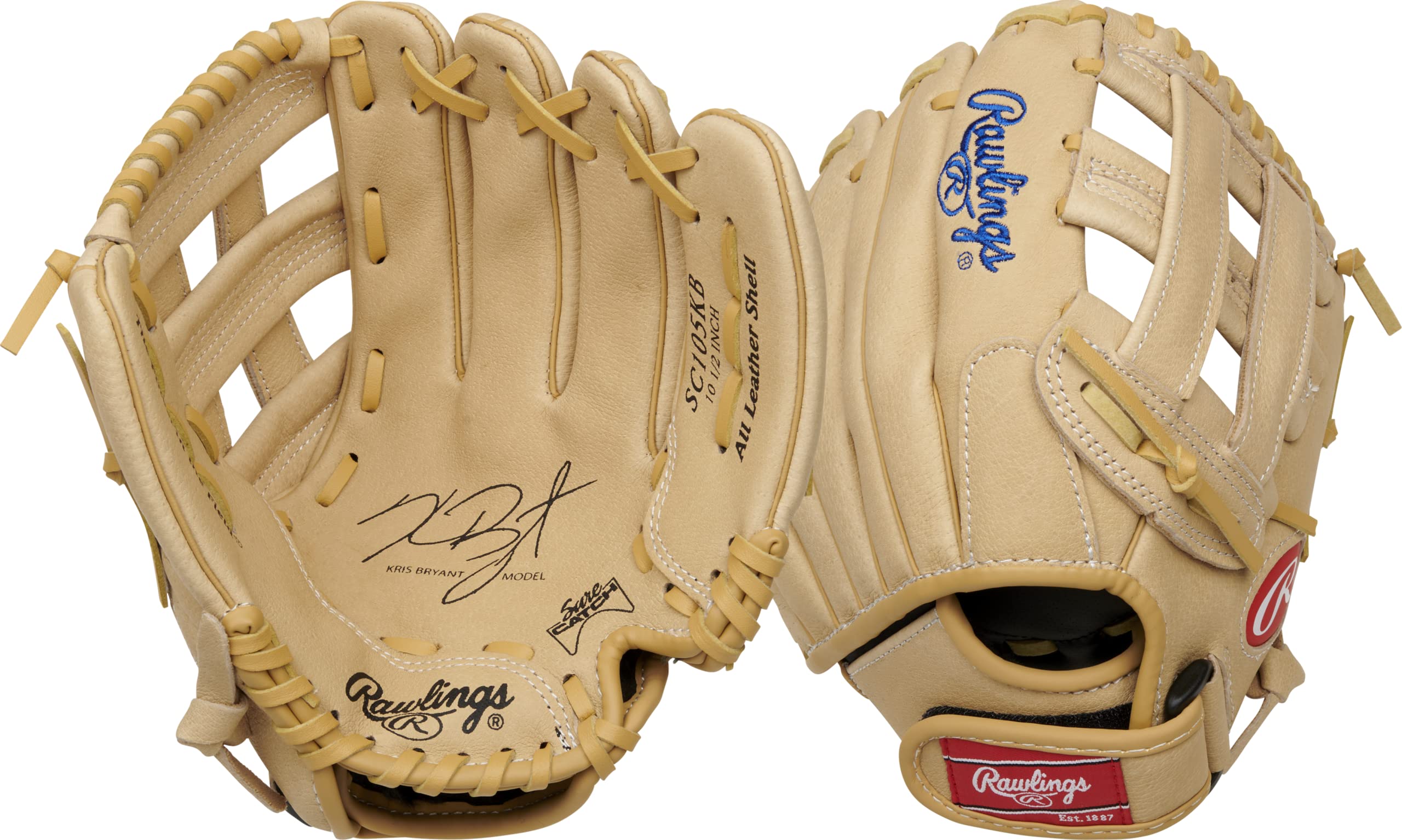 Foto 2 pulgar | Guantes De Béisbol Rawlings Sure Catch T-ball & Youth De 10.5 Pulgadas - Venta Internacional.