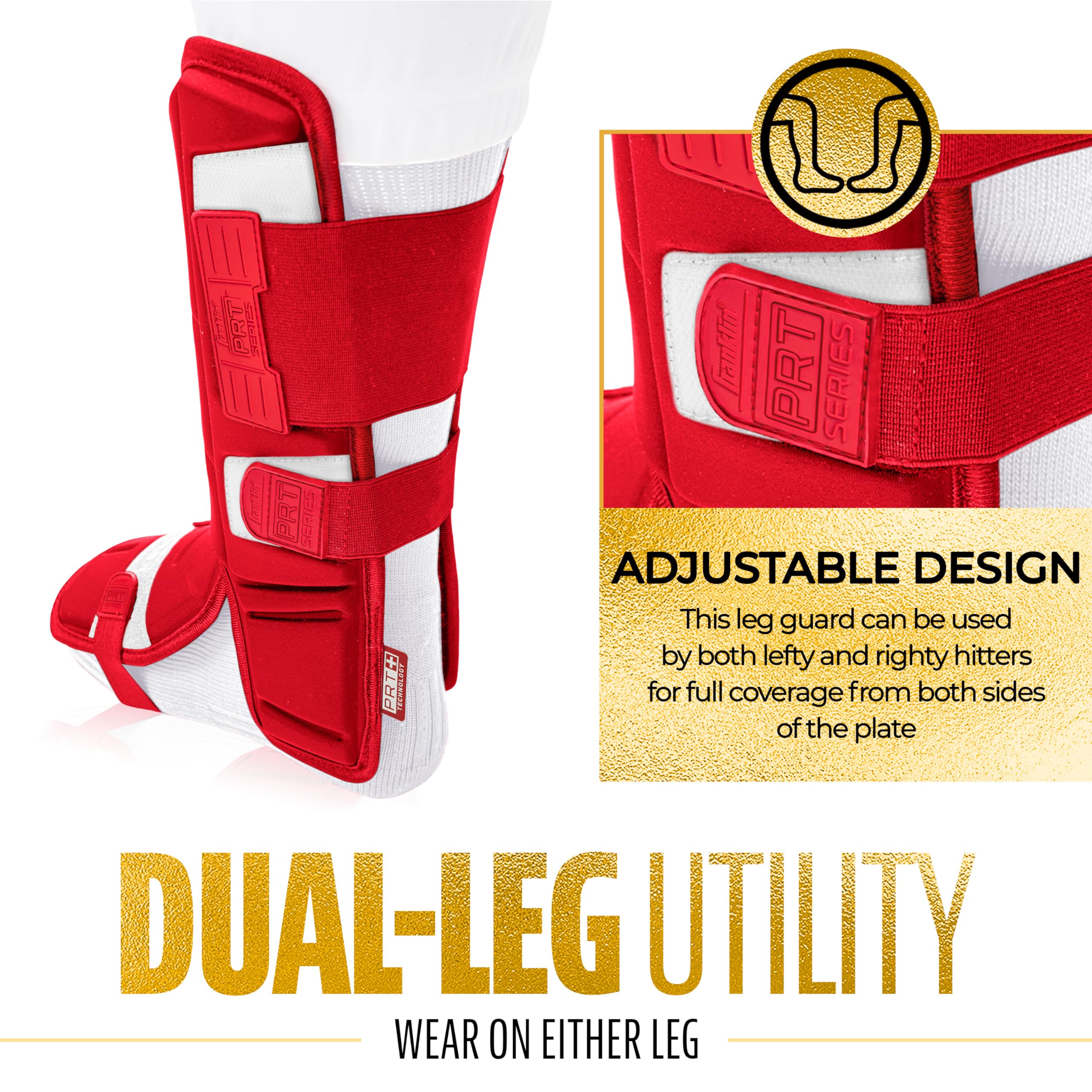 Foto 4 | Protector De Piernas Franklin Sports Serie Prt, Béisbol Para Adultos, Rojo - Venta Internacional.