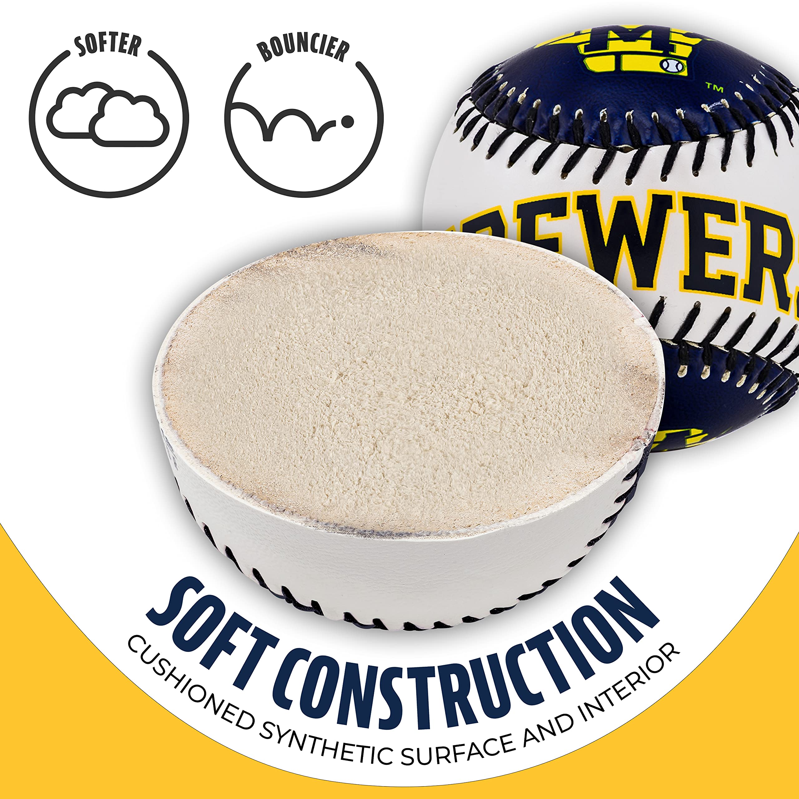 Foto 4 pulgar | Equipo De Béisbol De Juguete Franklin Sports Milwaukee Brewers Mlb - Venta Internacional.