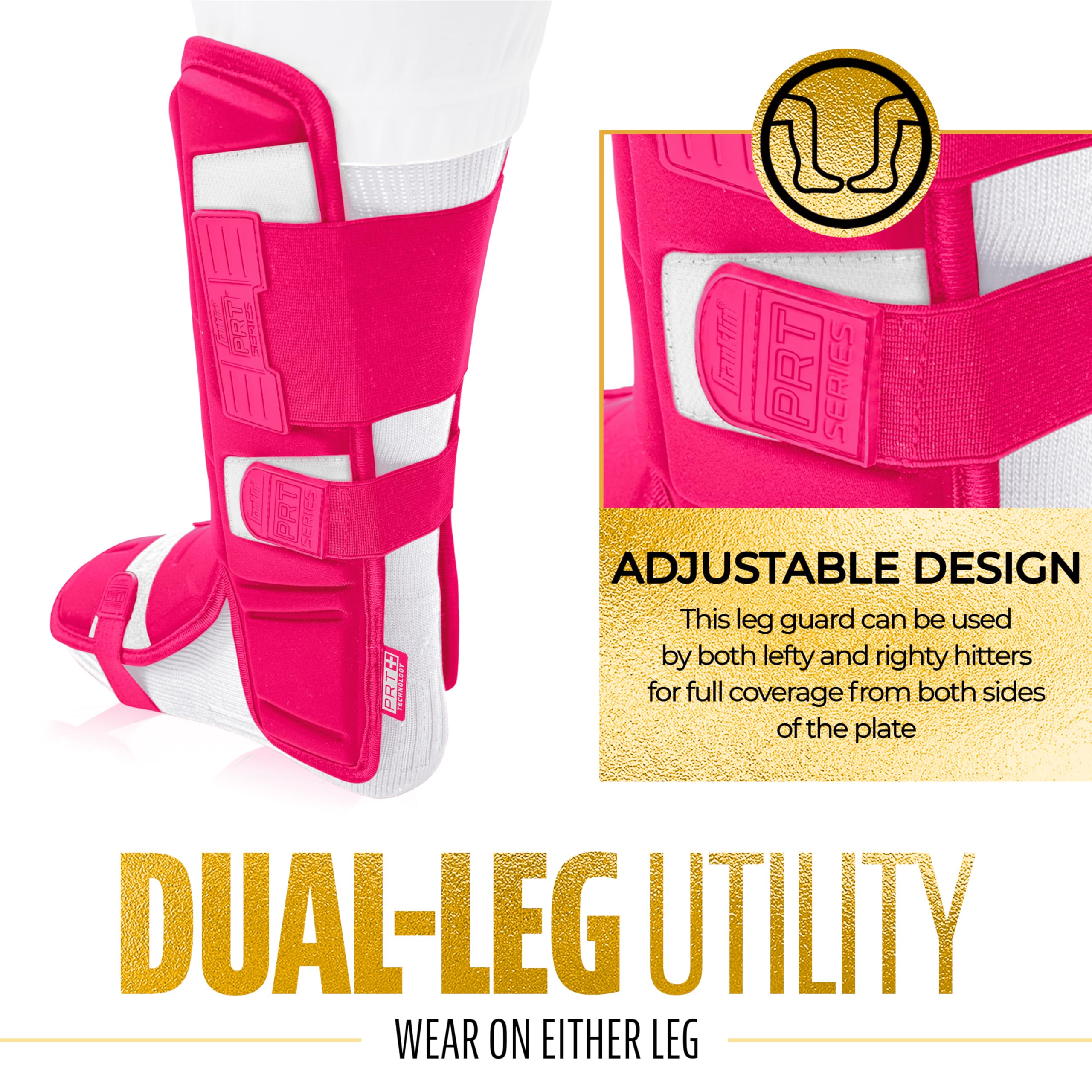 Foto 4 pulgar | Protector De Piernas Franklin Sports Prt Series De Béisbol Para Adultos, Color Rosa - Venta Internacional.