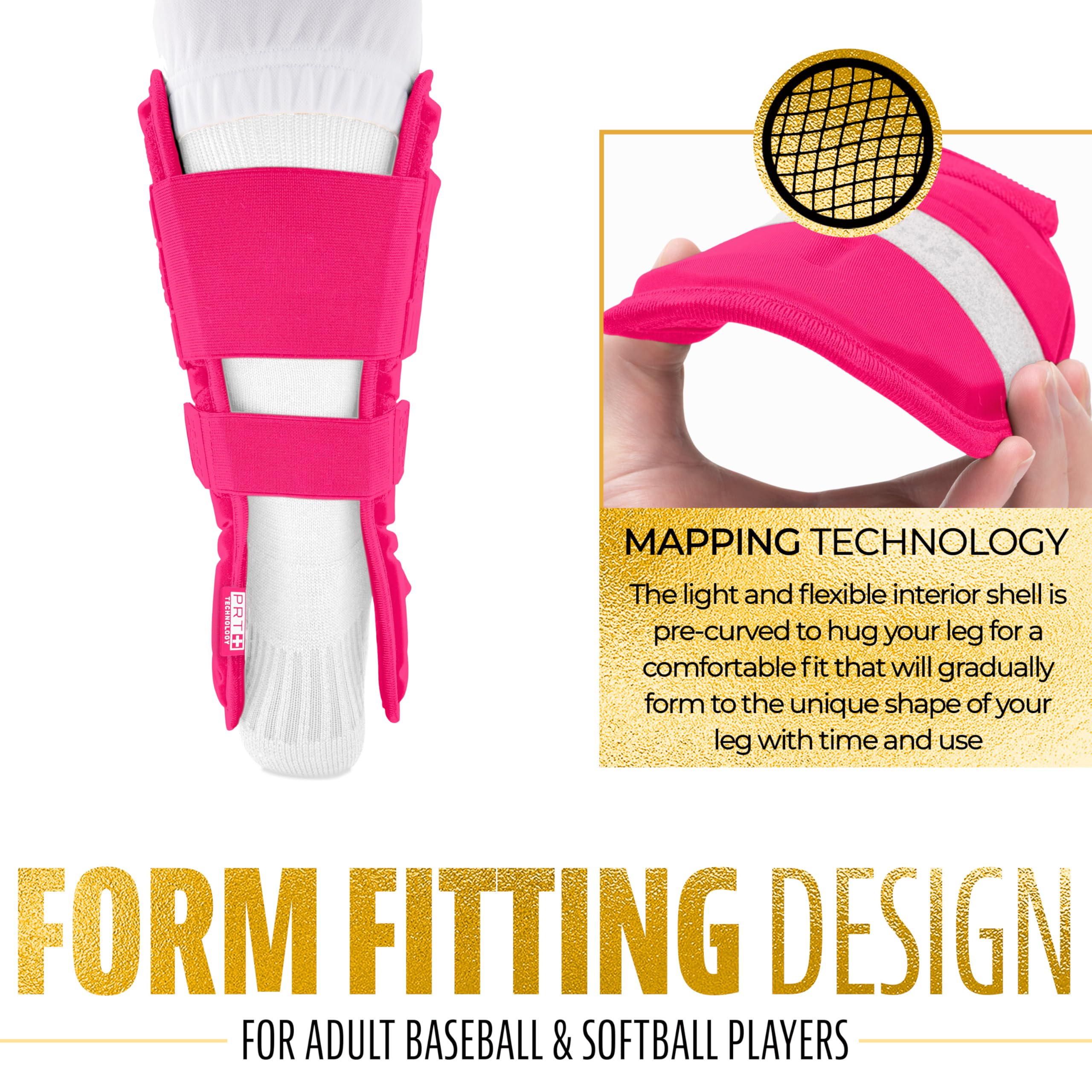 Foto 6 | Protector De Piernas Franklin Sports Prt Series De Béisbol Para Adultos, Color Rosa - Venta Internacional.