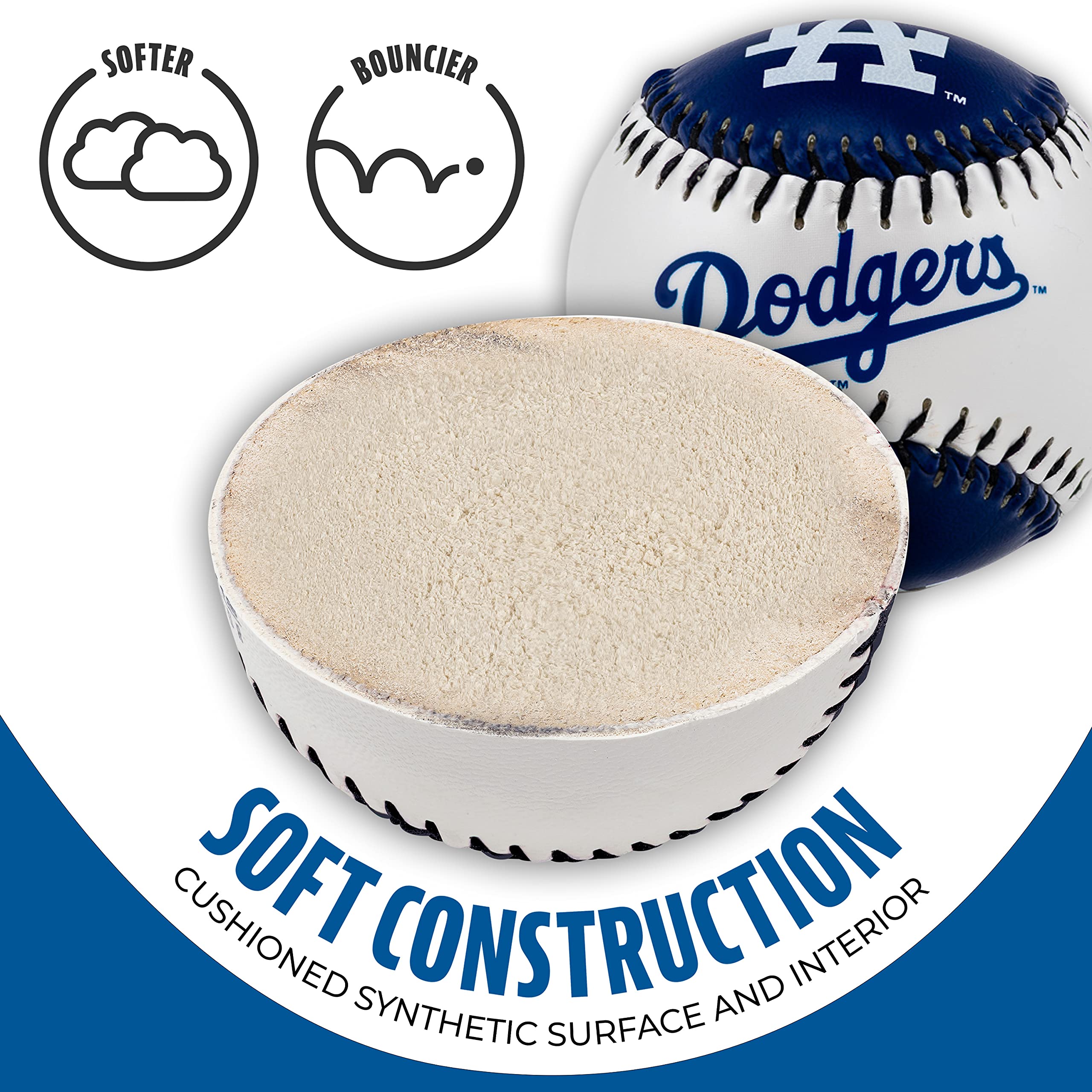 Foto 3 | Béisbol Franklin Sports Equipo De La Mlb De Los Dodgers De Los Ángeles - Venta Internacional.