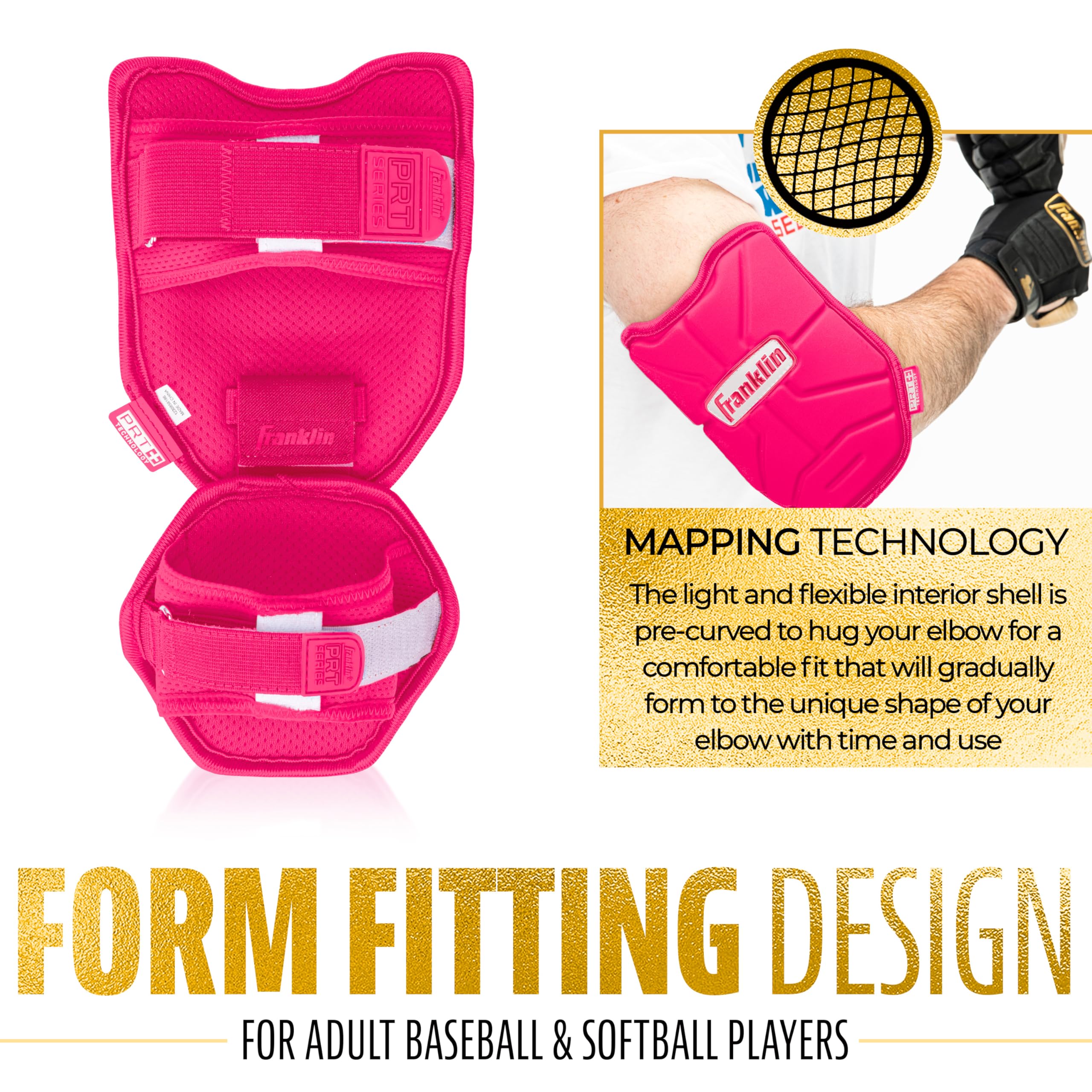 Foto 6 pulgar | Protector De Codo Franklin Sports Prt Series Para Adultos, Color Rosa - Venta Internacional.