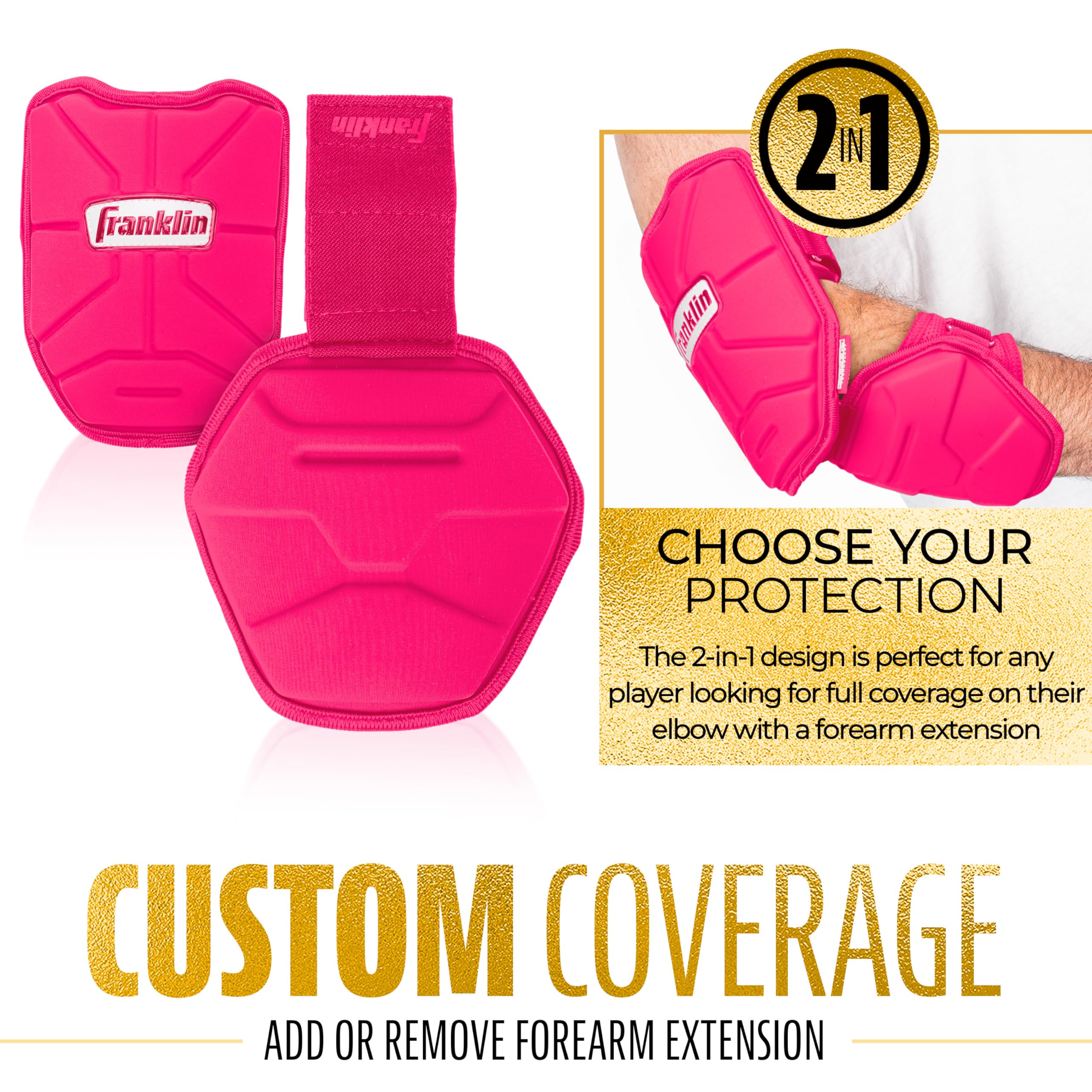 Foto 7 pulgar | Protector De Codo Franklin Sports Prt Series Para Adultos, Color Rosa - Venta Internacional.