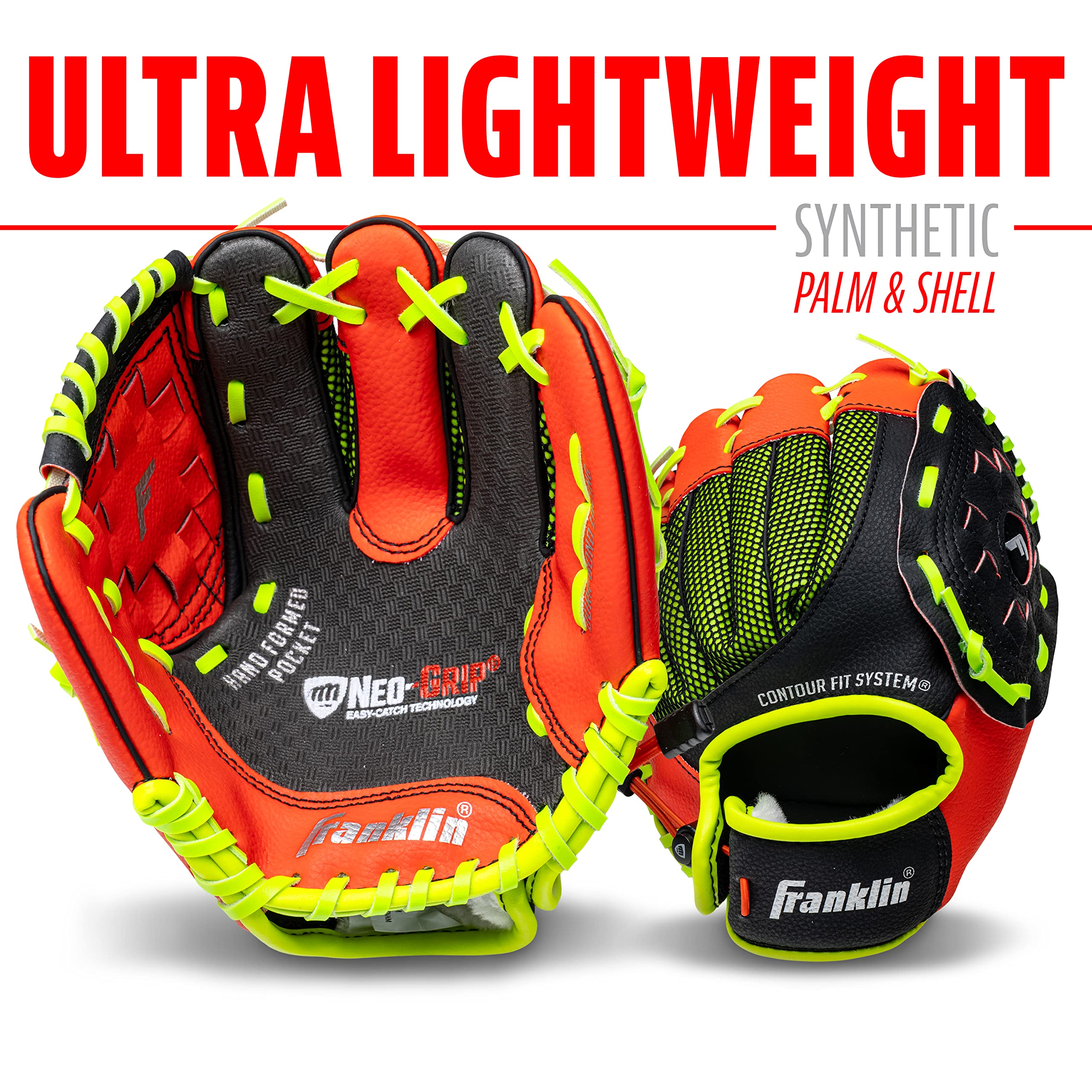 Foto 5 pulgar | Guante De Béisbol Franklin Sports Neogrip Kids Red 9.0 - Venta Internacional.