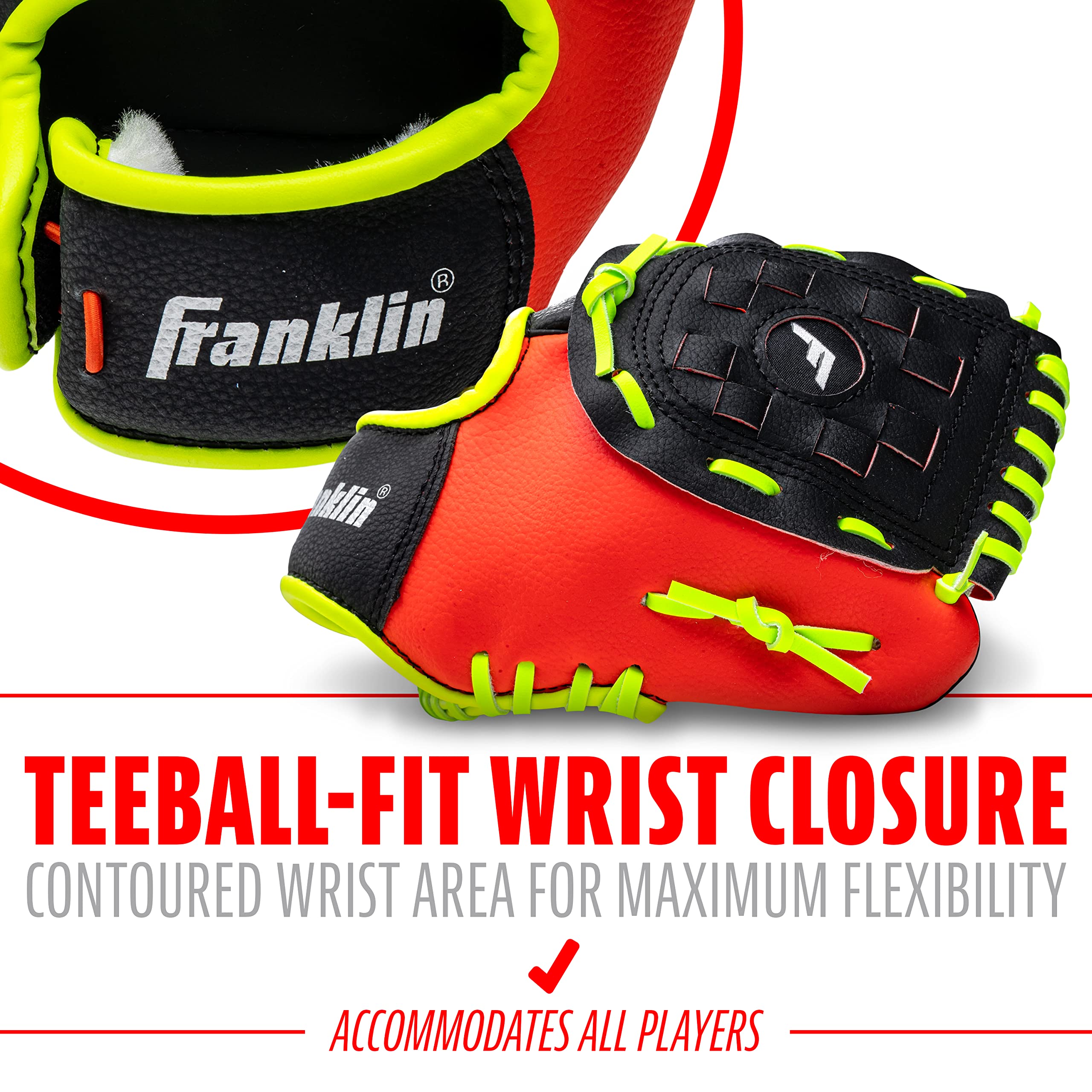 Foto 7 pulgar | Guante De Béisbol Franklin Sports Neogrip Kids Red 9.0 - Venta Internacional.