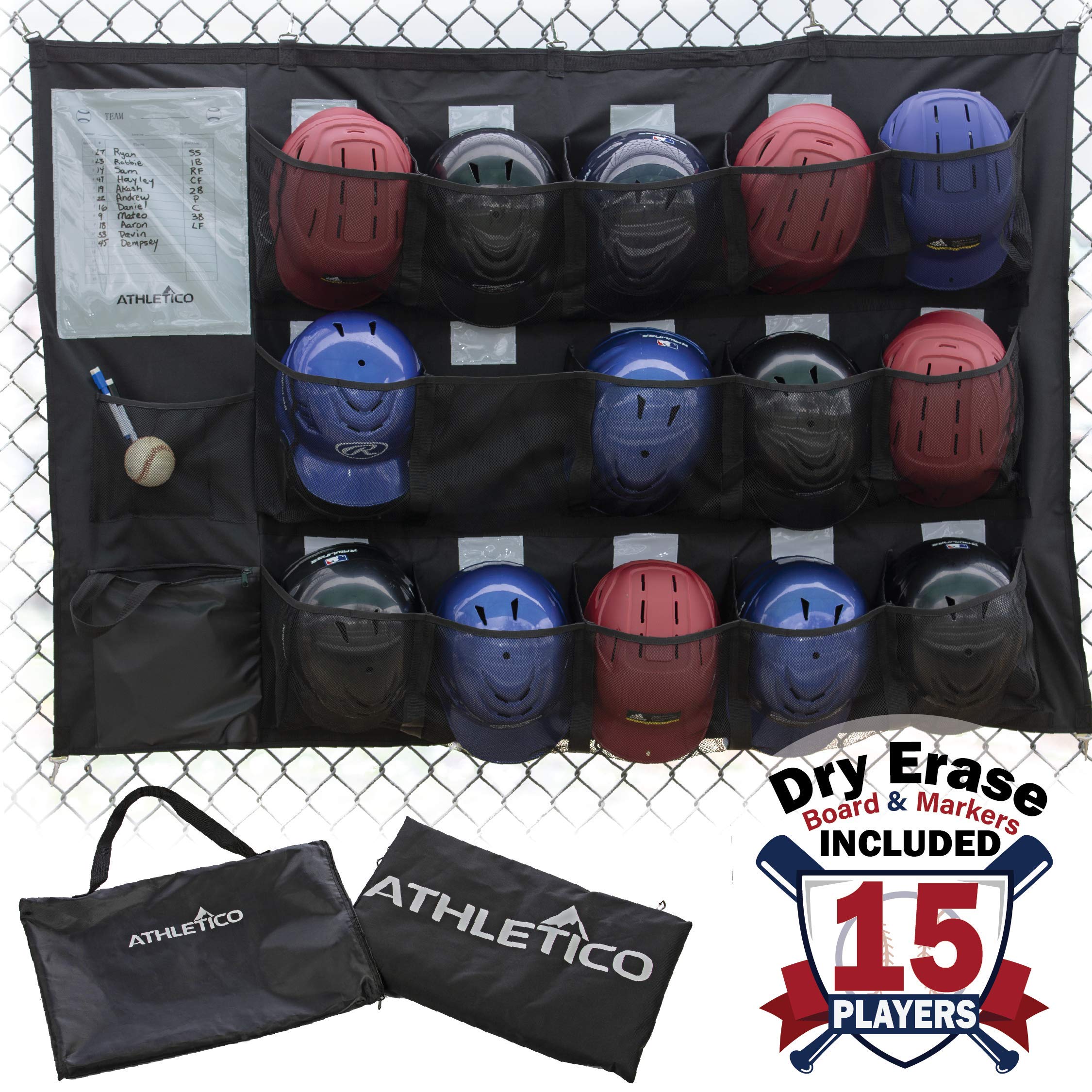 Foto 2 pulgar | Dugout Organizer Athletico Para 15 Jugadores Con Funda Para Colgar El Casco - Venta Internacional.