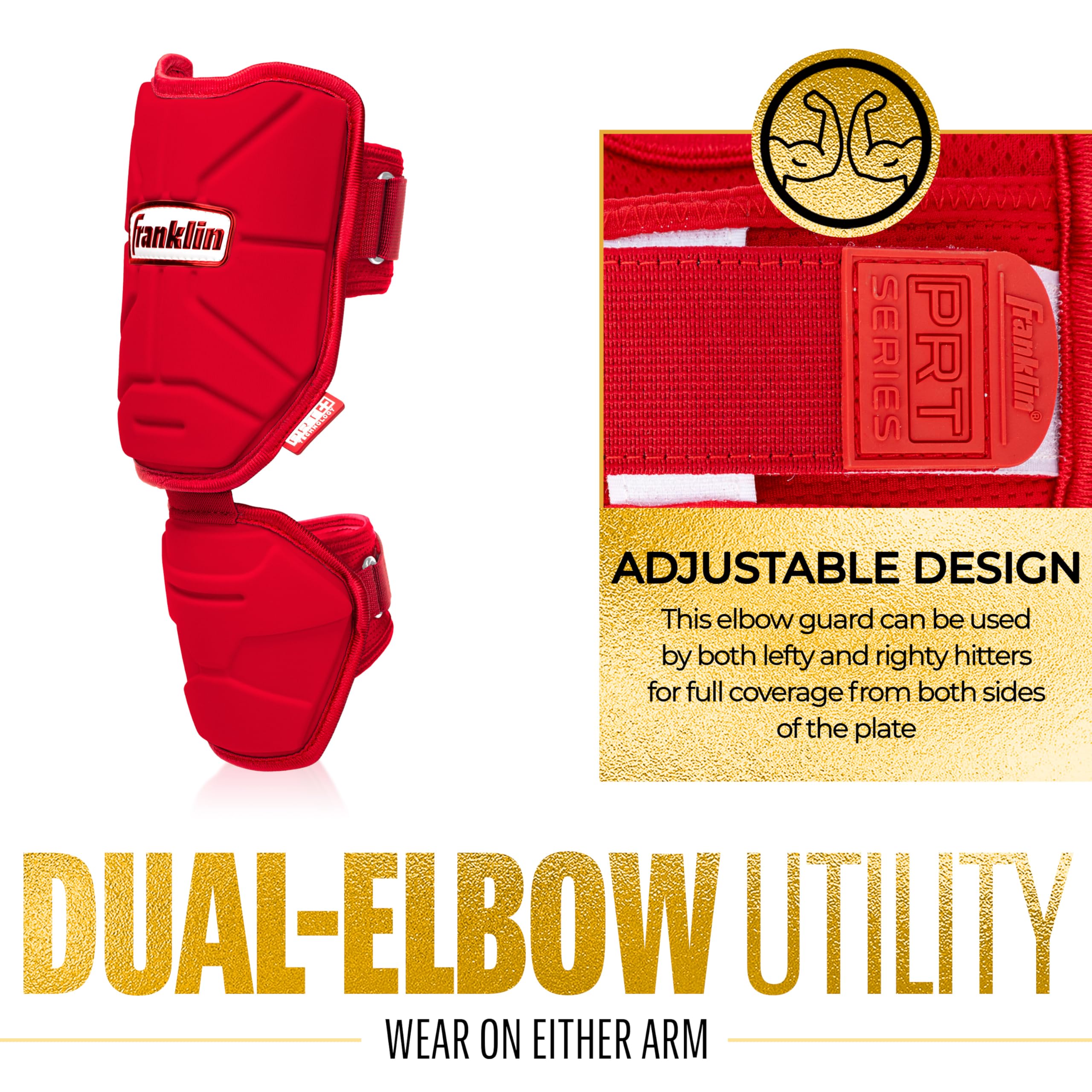 Foto 5 pulgar | Protector De Codo Franklin Sports Prt Series Para Adultos, Béisbol Rojo - Venta Internacional.