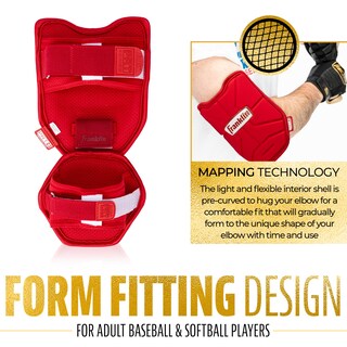 Foto 5 | Protector De Codo Franklin Sports Prt Series Para Adultos, Béisbol Rojo - Venta Internacional.