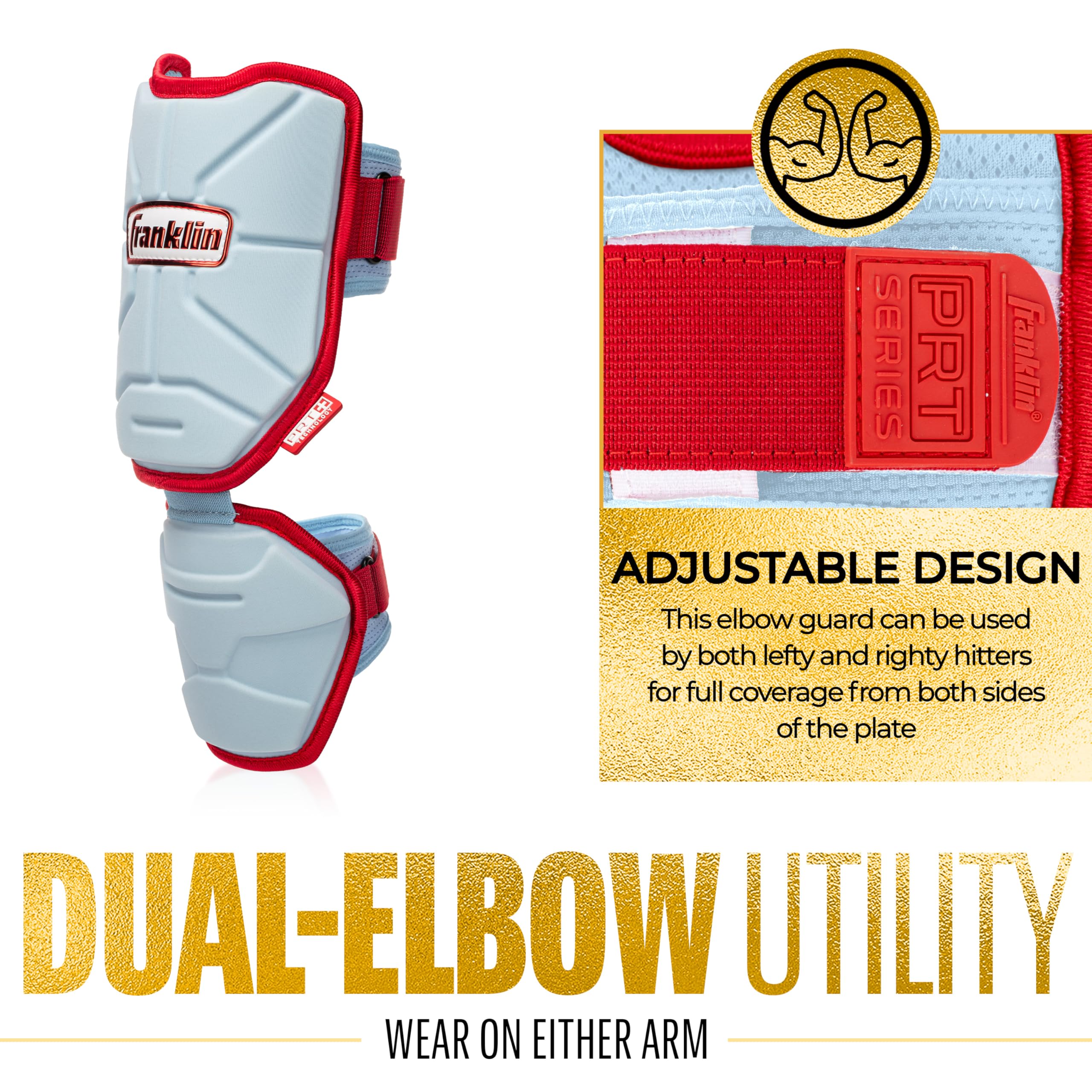 Foto 4 pulgar | Protector De Codo Franklin Sports Prt Series Para Adultos, Béisbol Azul/rojo - Venta Internacional.