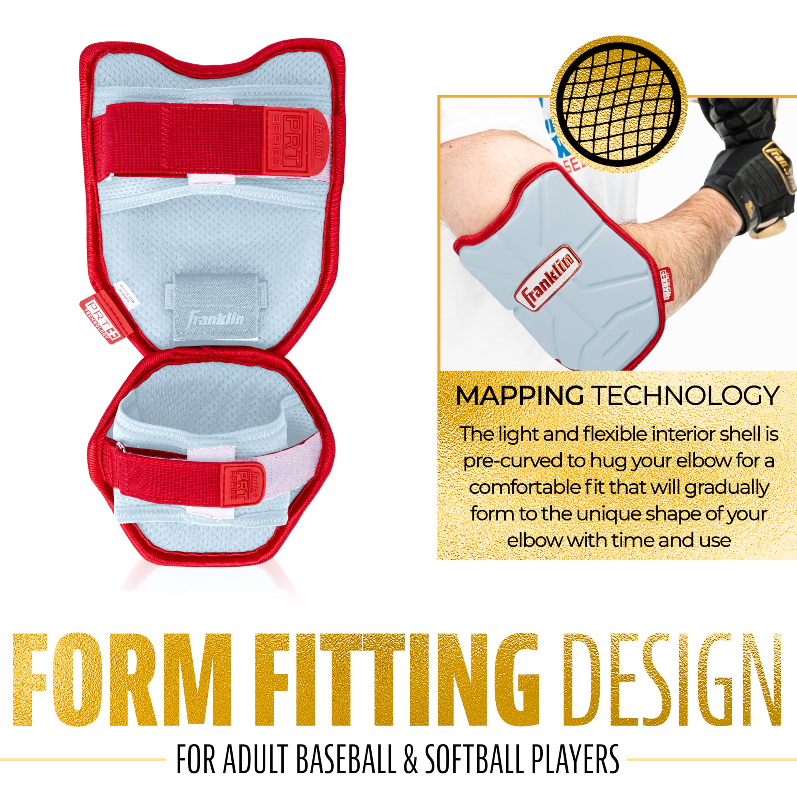 Foto 7 pulgar | Protector De Codo Franklin Sports Prt Series Para Adultos, Béisbol Azul/rojo - Venta Internacional.