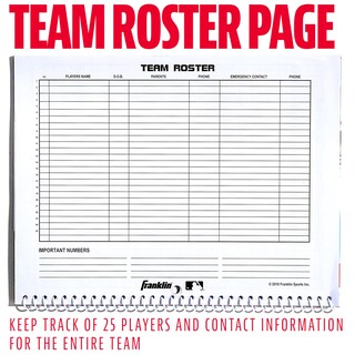 Foto 6 | Libro De Puntuaciones Franklin Sports Mlb Baseball + Softbol 25 Juegos - Venta Internacional.