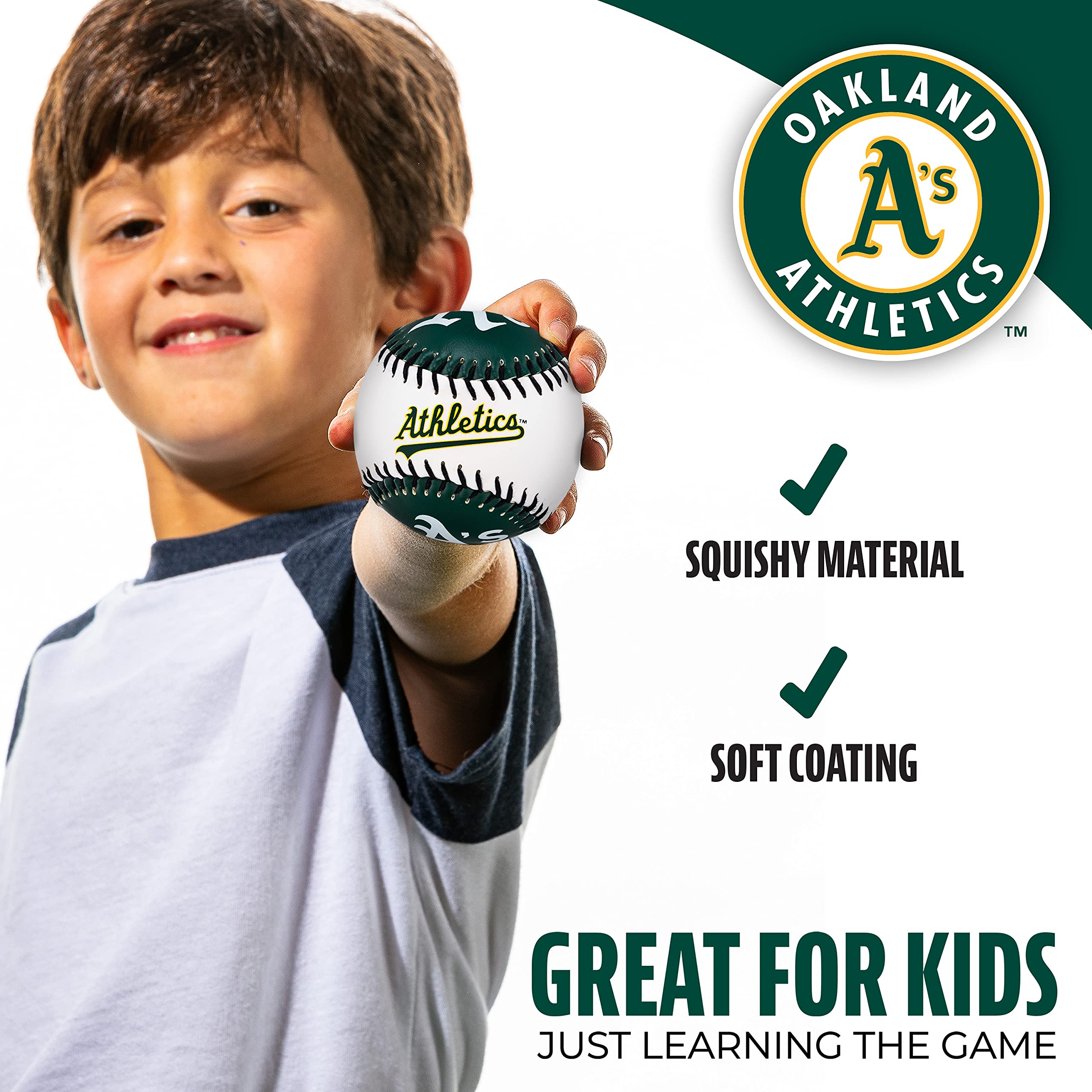 Foto 8 pulgar | Equipo De Béisbol De Juguete Franklin Sports Oakland Athletics Mlb - Venta Internacional.