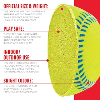 Foto 4 | Teeball Franklin Sports Pro Brite Neon Rubber Mlb Youth - Venta Internacional.