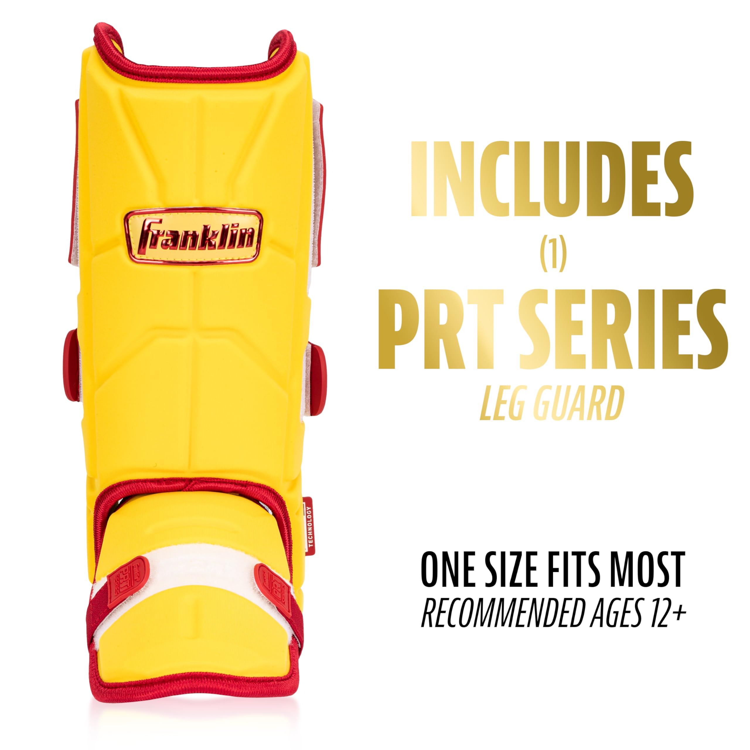 Foto 3 pulgar | Protector De Piernas Franklin Sports Prt Series De Béisbol Para Adultos, Color Amarillo/rojo - Venta Internacional.