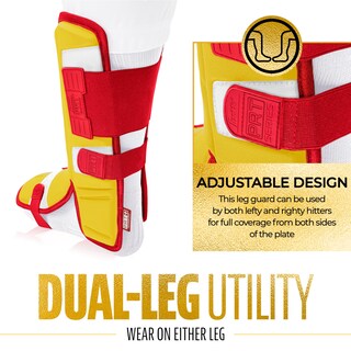 Foto 4 | Protector De Piernas Franklin Sports Prt Series De Béisbol Para Adultos, Color Amarillo/rojo - Venta Internacional.