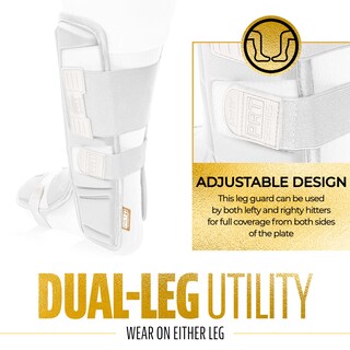 Foto 4 | Protector De Piernas Franklin Sports Prt Series, Béisbol Para Adultos, Blanco/dorado - Venta Internacional.