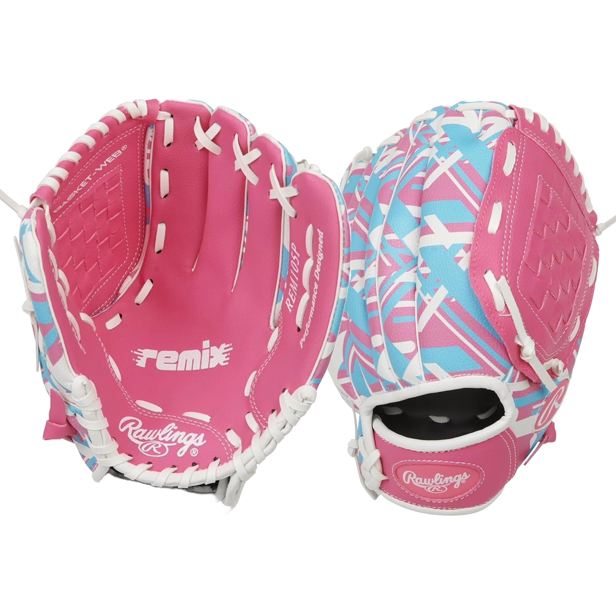 Foto 2 pulgar | Guante De Béisbol Rawlings Remix T-ball & Youth 10.5 Pulgadas, Rosa - Venta Internacional.