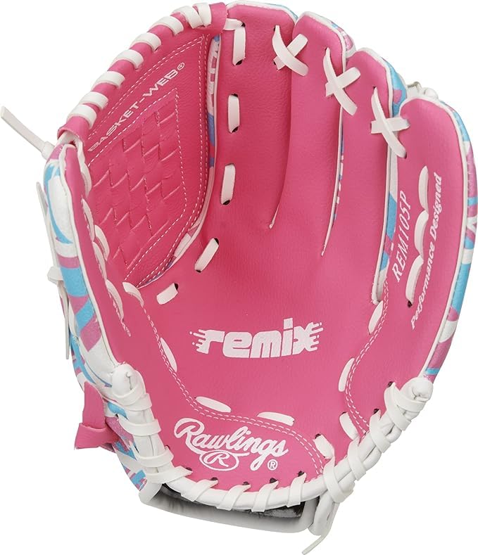 Foto 4 pulgar | Guante De Béisbol Rawlings Remix T-ball & Youth 10.5 Pulgadas, Rosa - Venta Internacional.