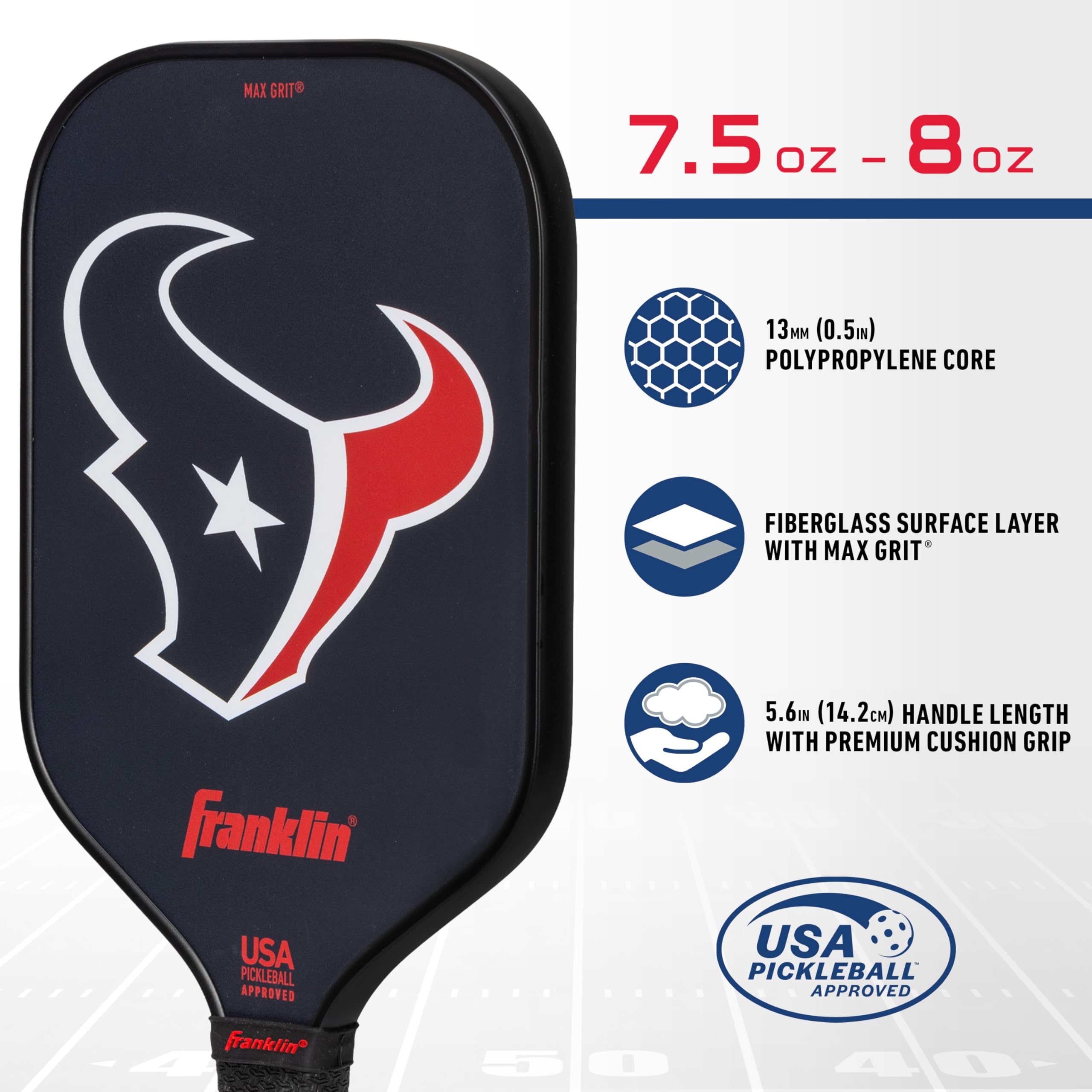 Foto 4 pulgar | Pickleball Paddle Franklin Sports Nfl Houston Texans - Venta Internacional.