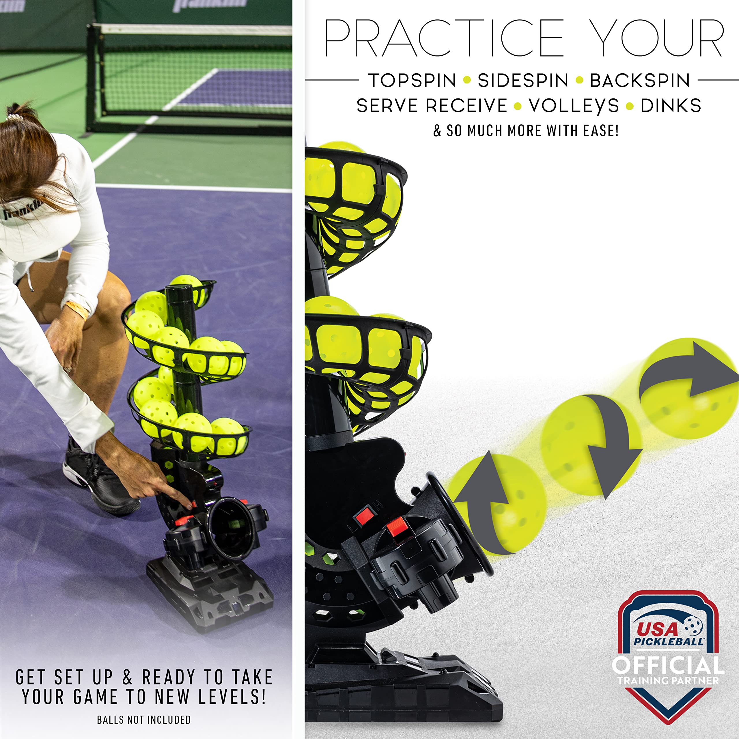 Foto 3 | Máquina Lanzadora De Pickleball Franklin Sports Proshot Black - Venta Internacional.