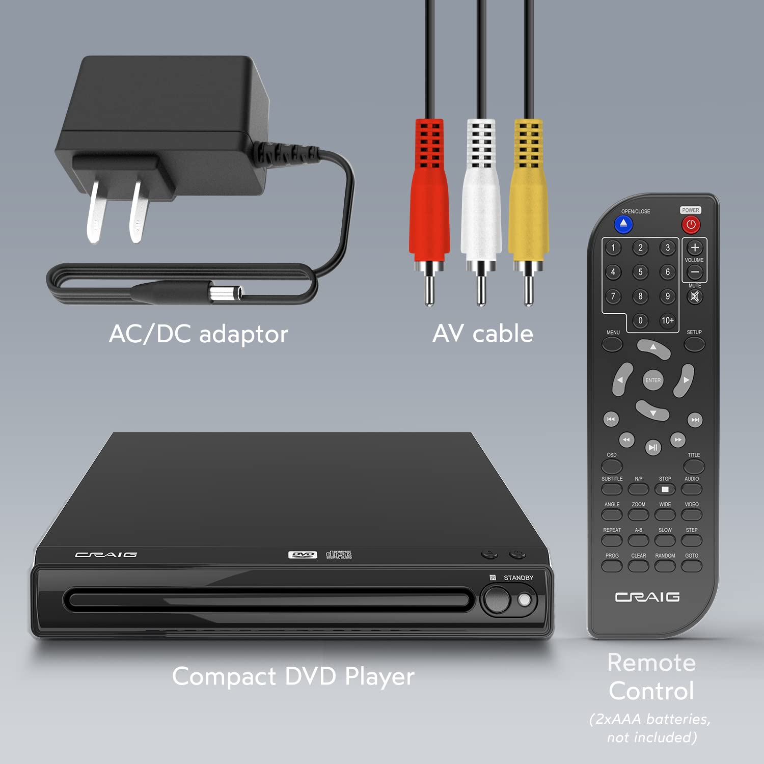 Foto 4 | Reproductor De Dvd/cd Craig Cvd512a Dvd-r/rw, Jpeg, Cd-r/rw Con Mando A Distancia - Venta Internacional.
