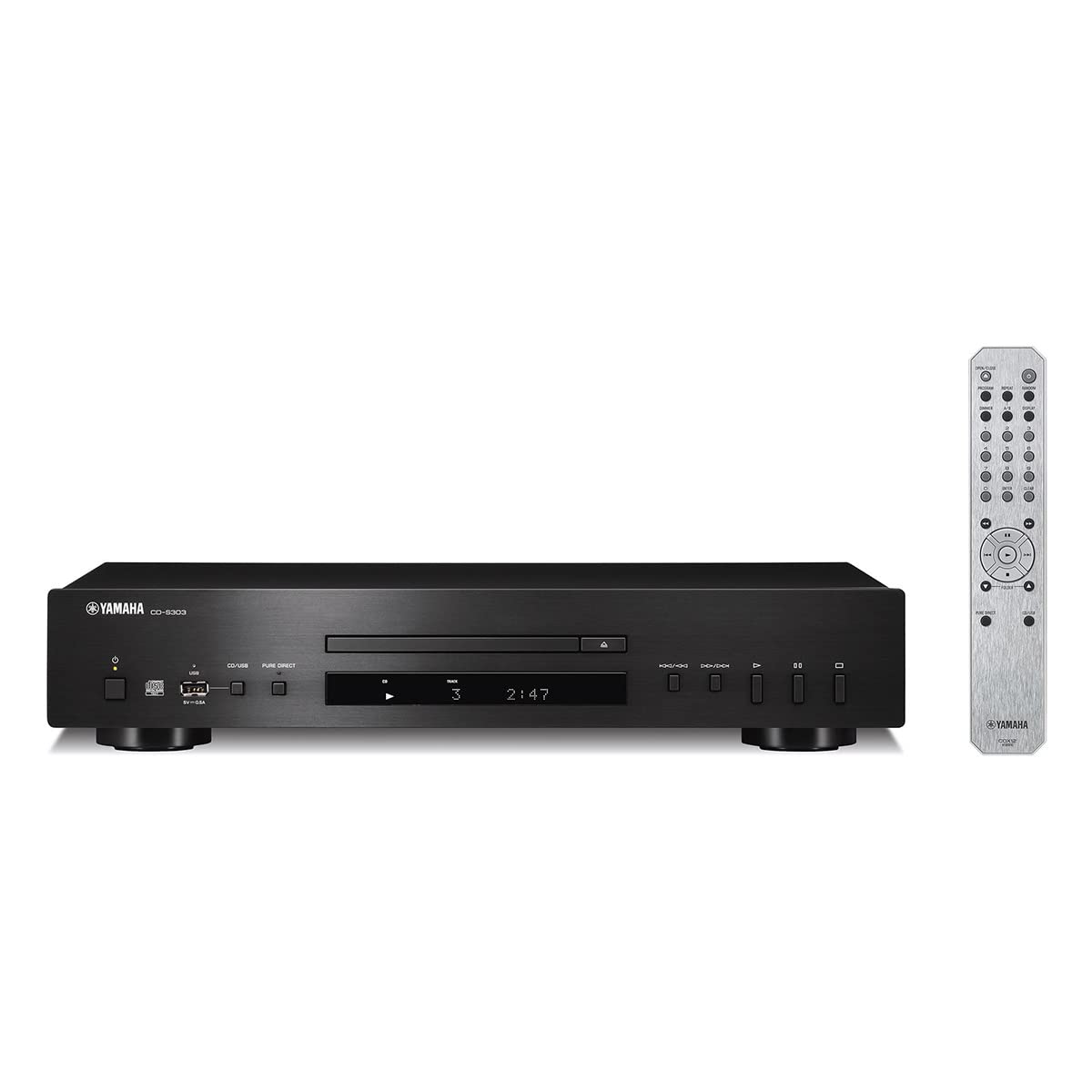 Reproductor De Cd Yamaha Cd-s303, Mando A Distancia Con Entrada Usb Única, Color Negro - Venta Internacional.
