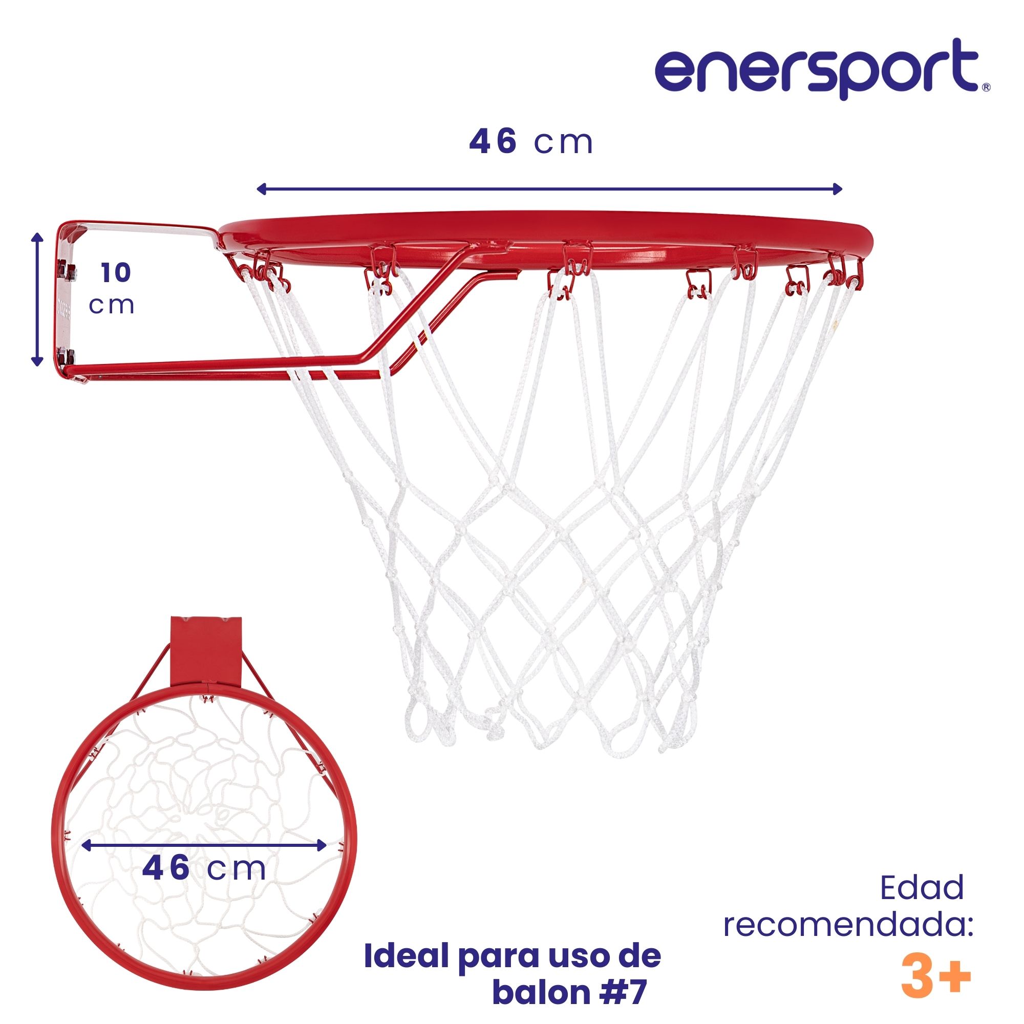 Foto 2 | Aro Profesional De Basquetbol 46 Cm - Enersport