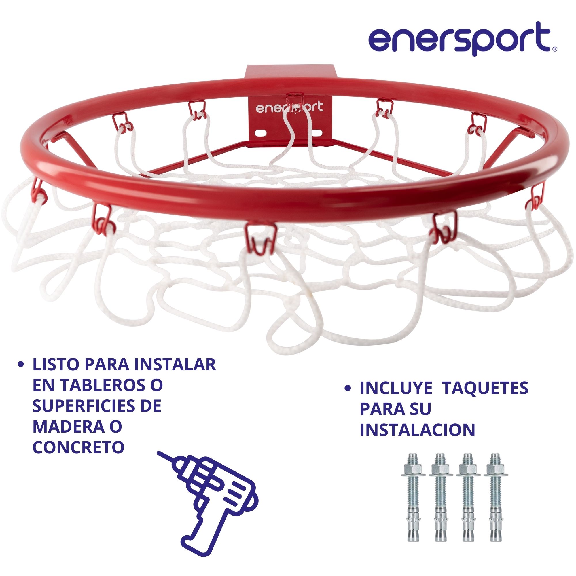 Foto 3 | Aro Profesional De Basquetbol 46 Cm - Enersport