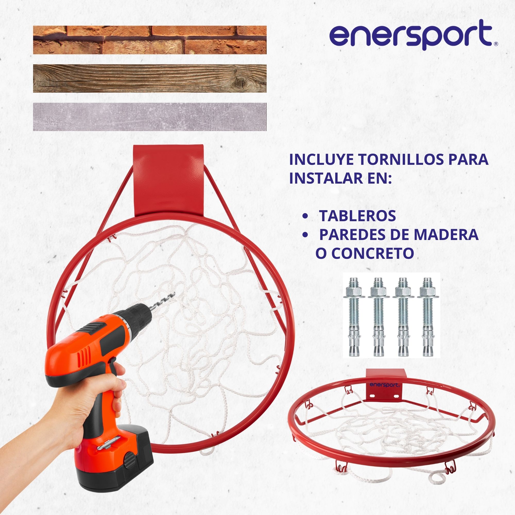 Foto 4 | Aro De Basquetbol Semi Profesional 42.5 Cm - Enersport