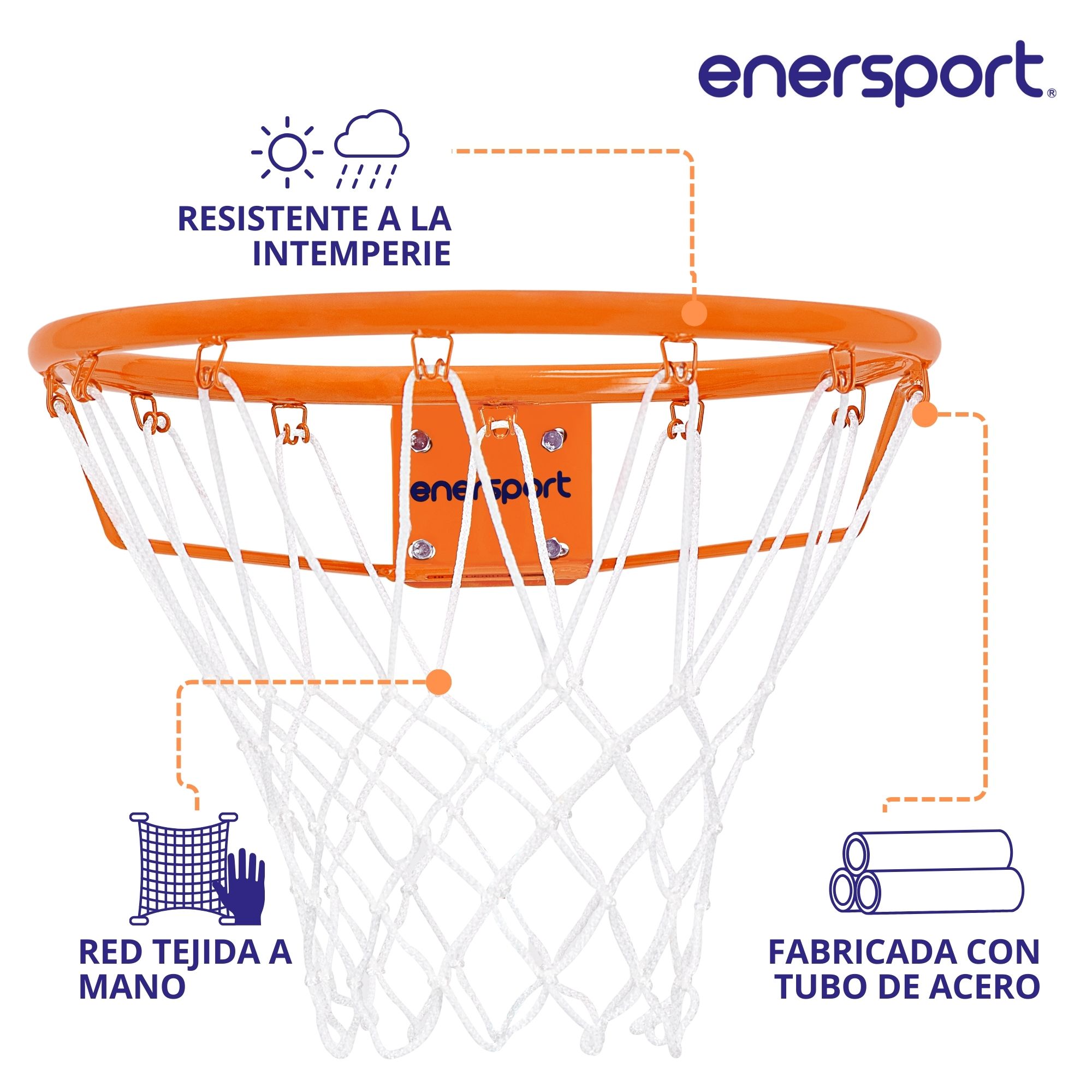 Foto 5 pulgar | Aro Profesional De Basquetbol 46 Cm - Enersport