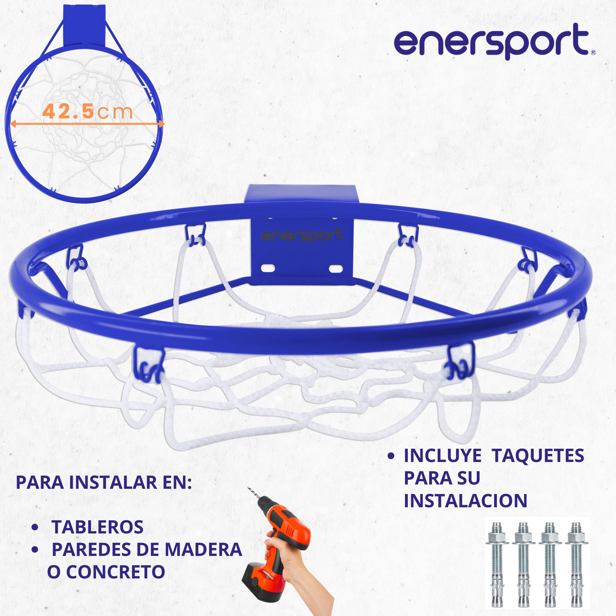 Foto 3 | Aro De Basquetbol Semi Profesional 42.5 Cm - Enersport
