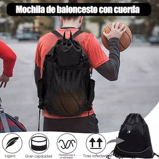Foto 4 | Mochila Bolsa Transportadora Para Balon Y Futbol Basquet Eo Safe Imports Esi-11956 Negro