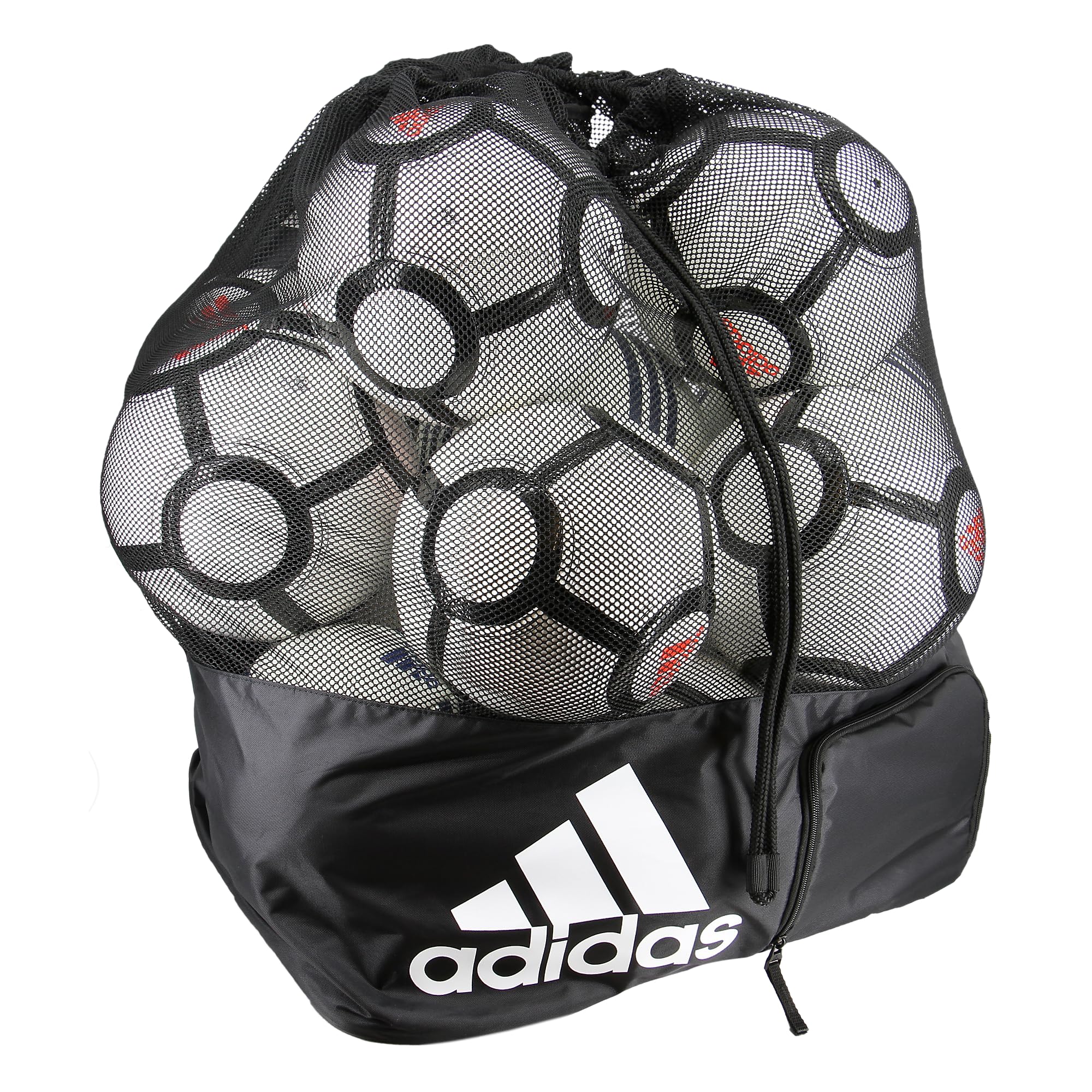 Foto 3 pulgar | Bolso Adidas Stadium Negro/blanco Para 12 A 15 Balones Inflados - Venta Internacional.
