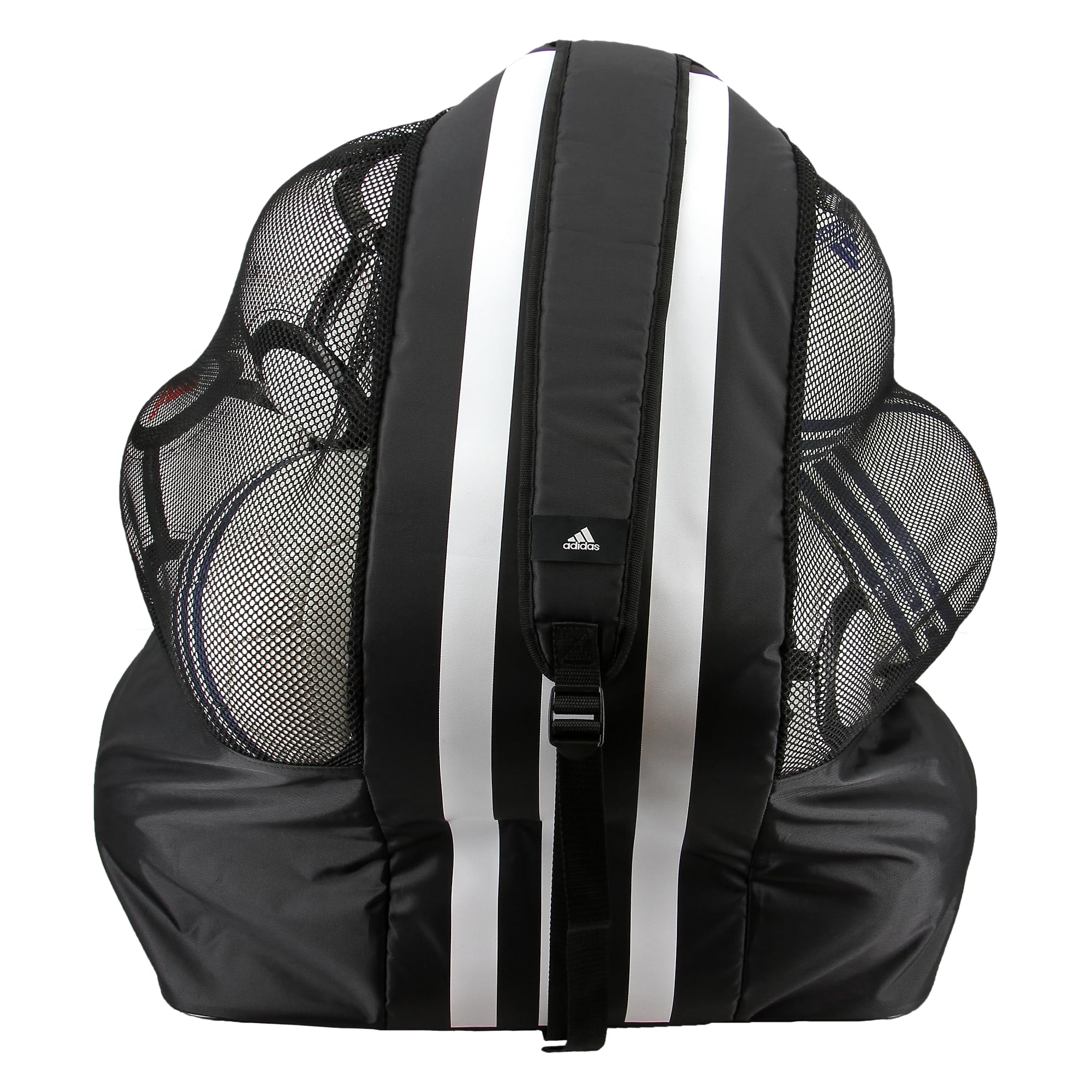 Foto 5 pulgar | Bolso Adidas Stadium Negro/blanco Para 12 A 15 Balones Inflados - Venta Internacional.