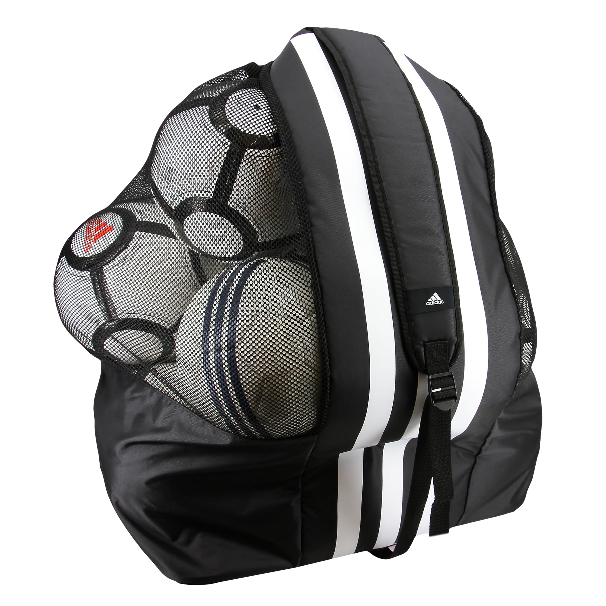 Foto 6 pulgar | Bolso Adidas Stadium Negro/blanco Para 12 A 15 Balones Inflados - Venta Internacional.