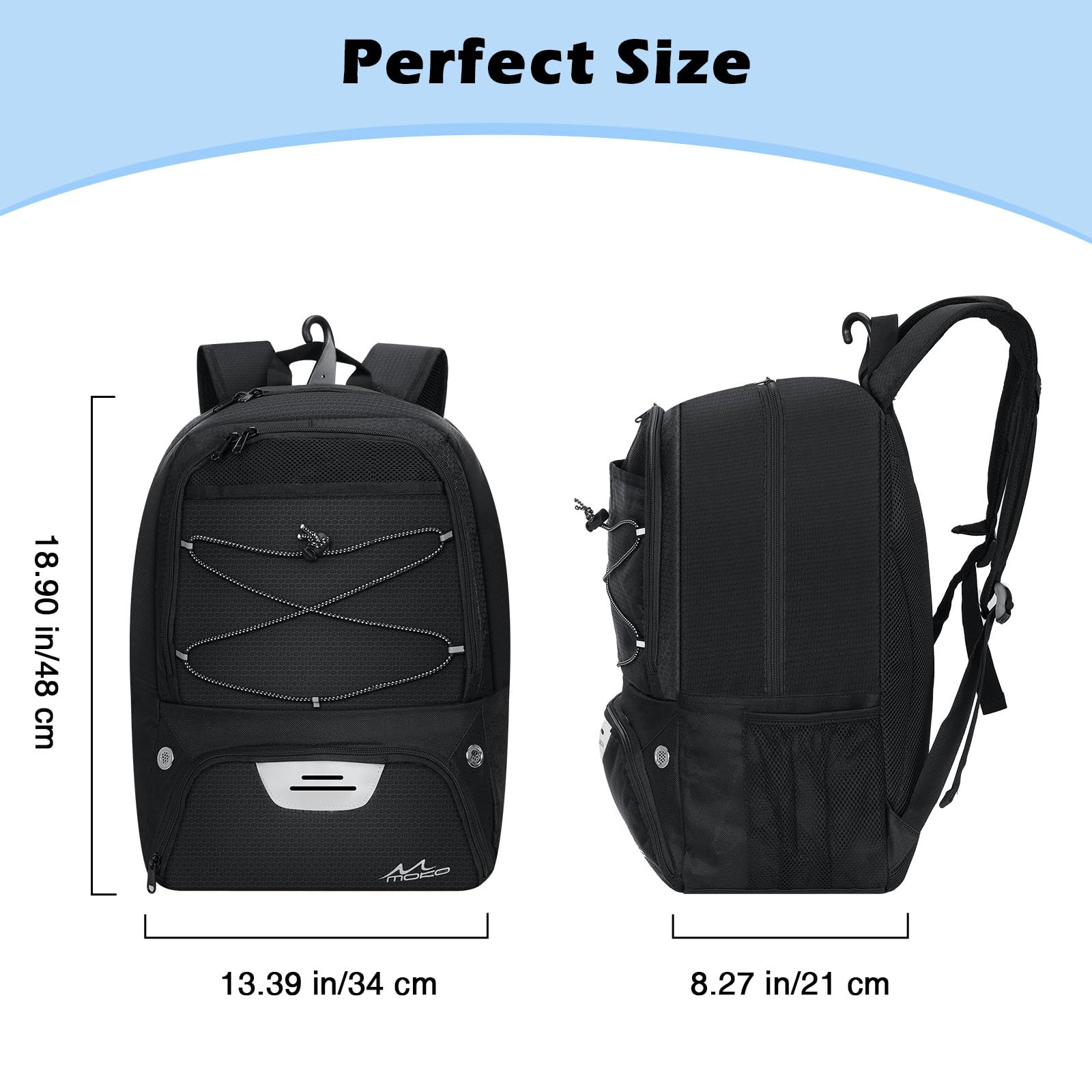 Foto 8 pulgar | Bolsa Deportiva Moko, Mochila De Baloncesto, Negra, Resistente Al Agua - Venta Internacional.