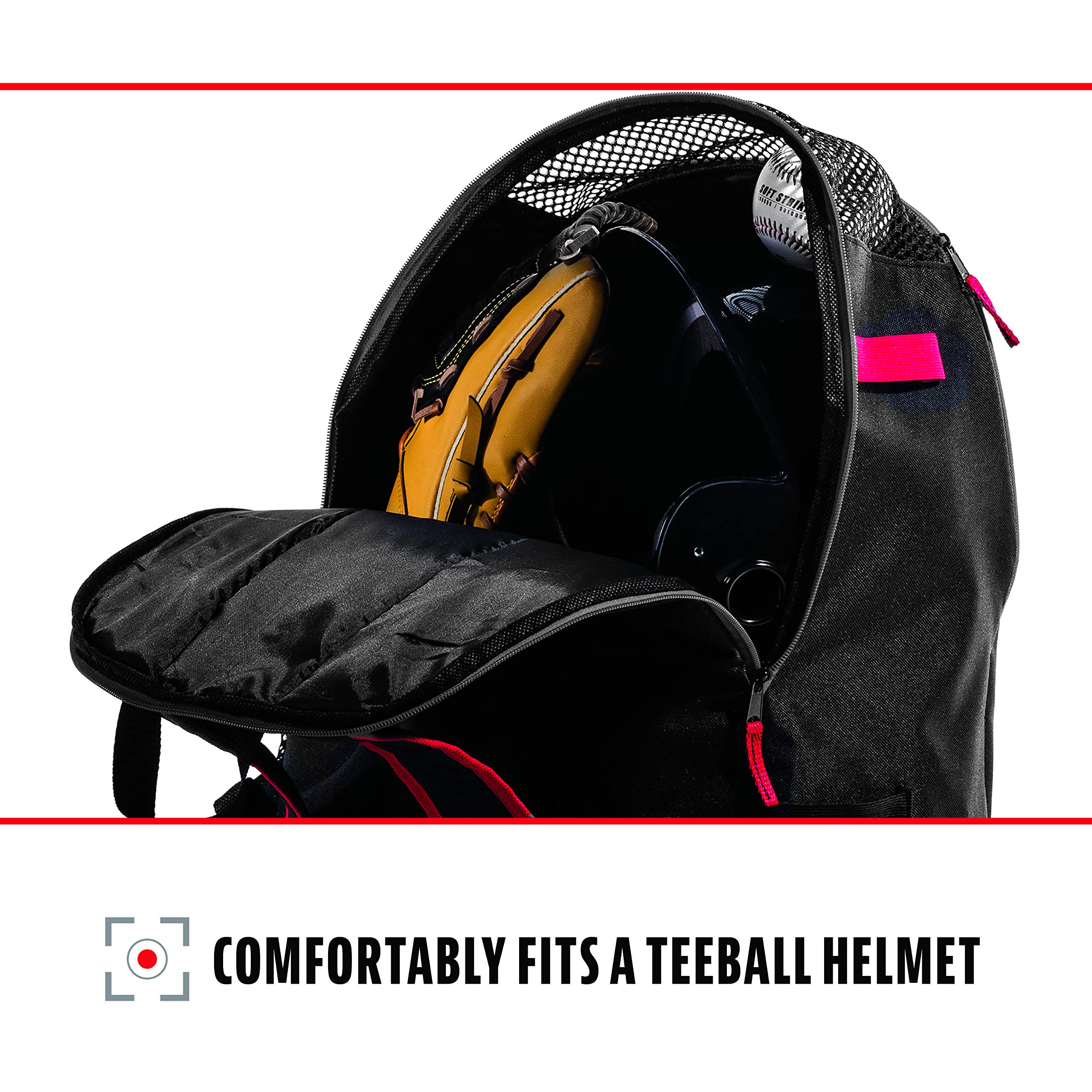 Foto 4 pulgar | Bag Bag Franklin Sports Mlb Youth Baseball Negro/rojo/blanco - Venta Internacional.
