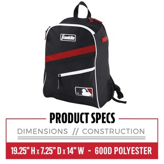 Foto 6 | Bag Bag Franklin Sports Mlb Youth Baseball Negro/rojo/blanco - Venta Internacional.