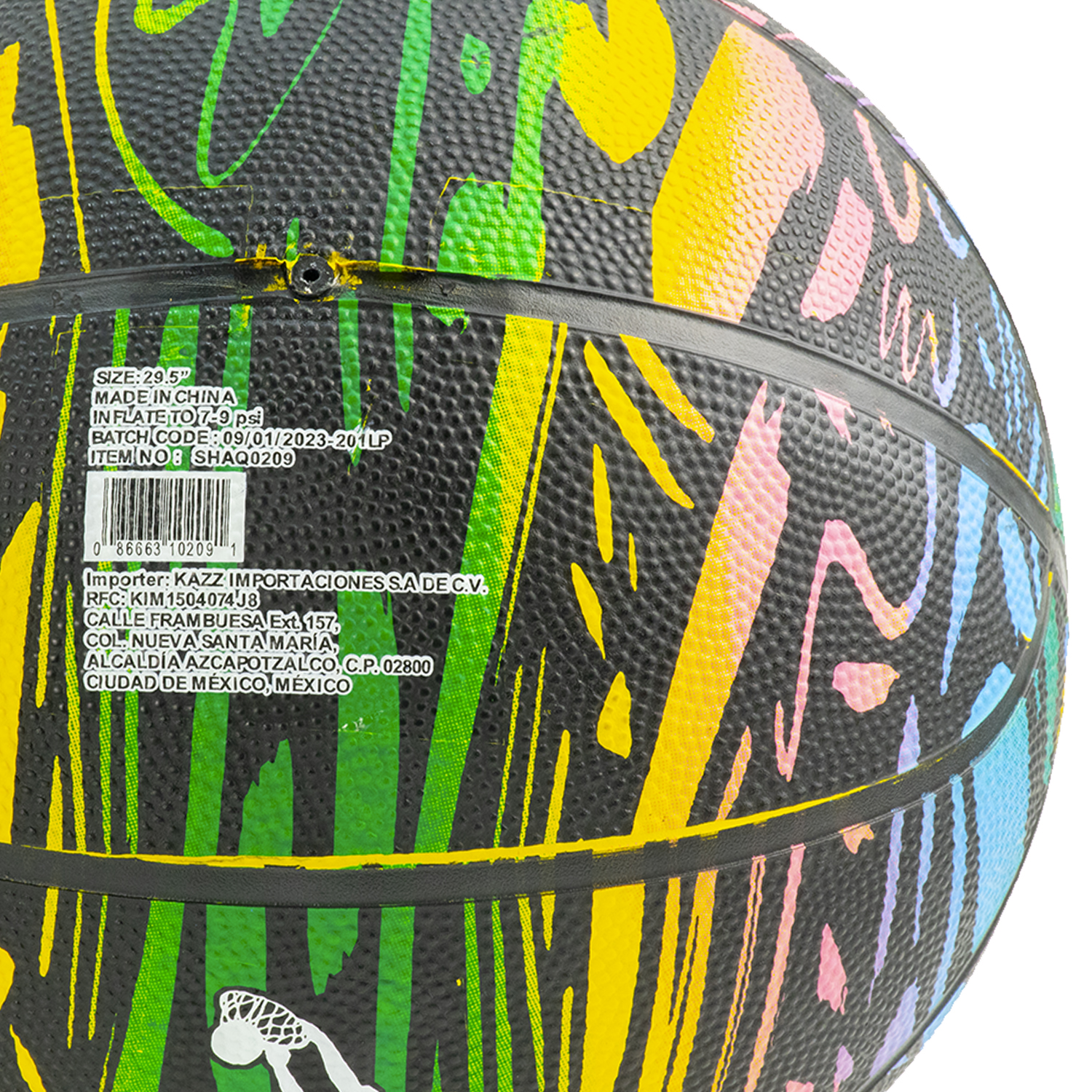 Foto 3 pulgar | Balón de Basquetbol  Shaq No. 7 Multicolor