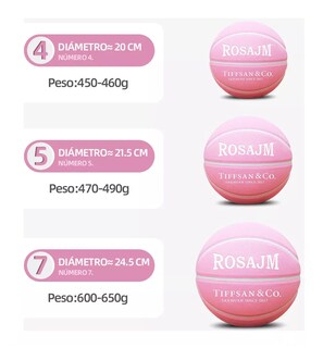 Foto 5 | Baloncesto Para Niños #4 Basketball Balon De Basquetbol, Rosa